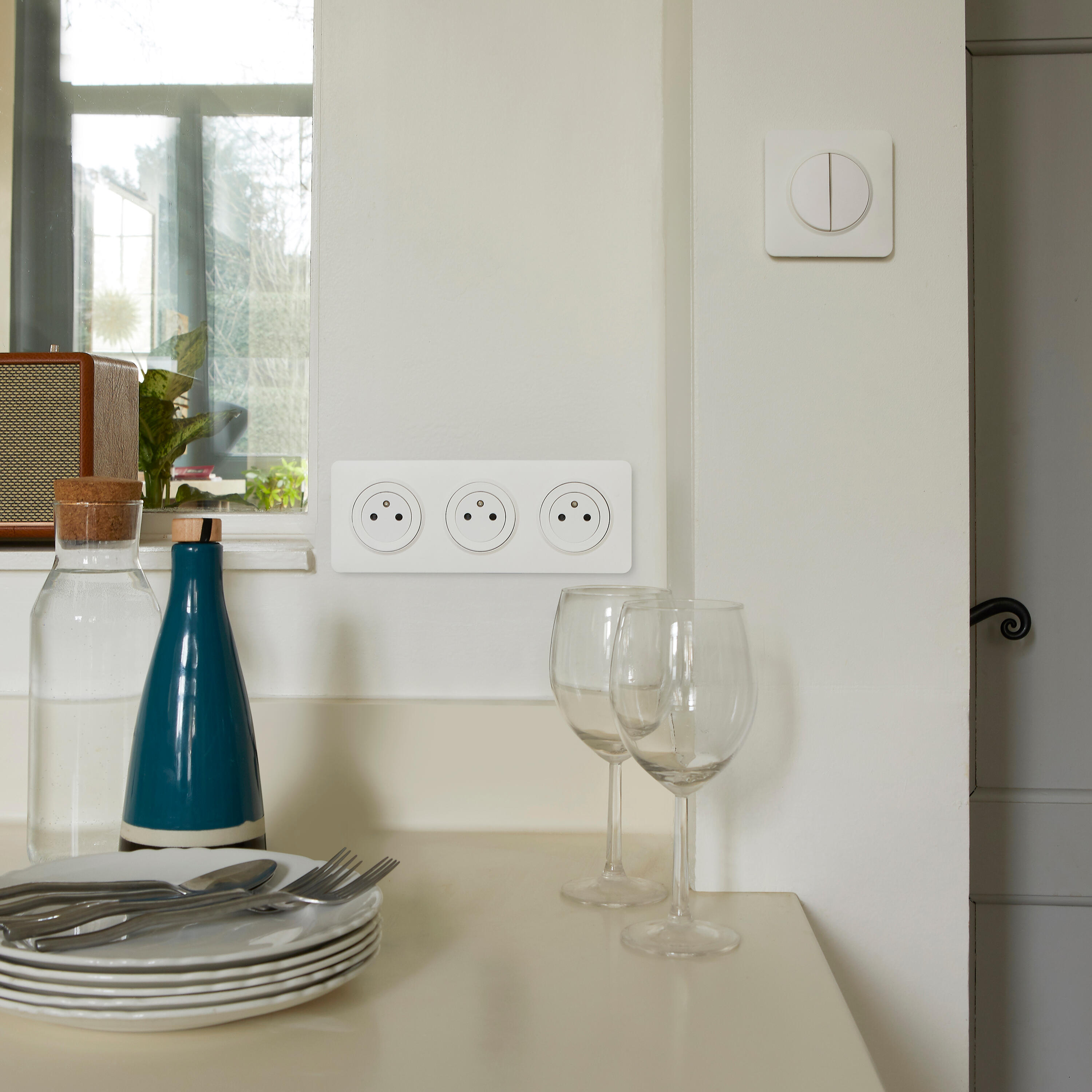 Plaque double Lumia, LEXMAN, blanc - 5