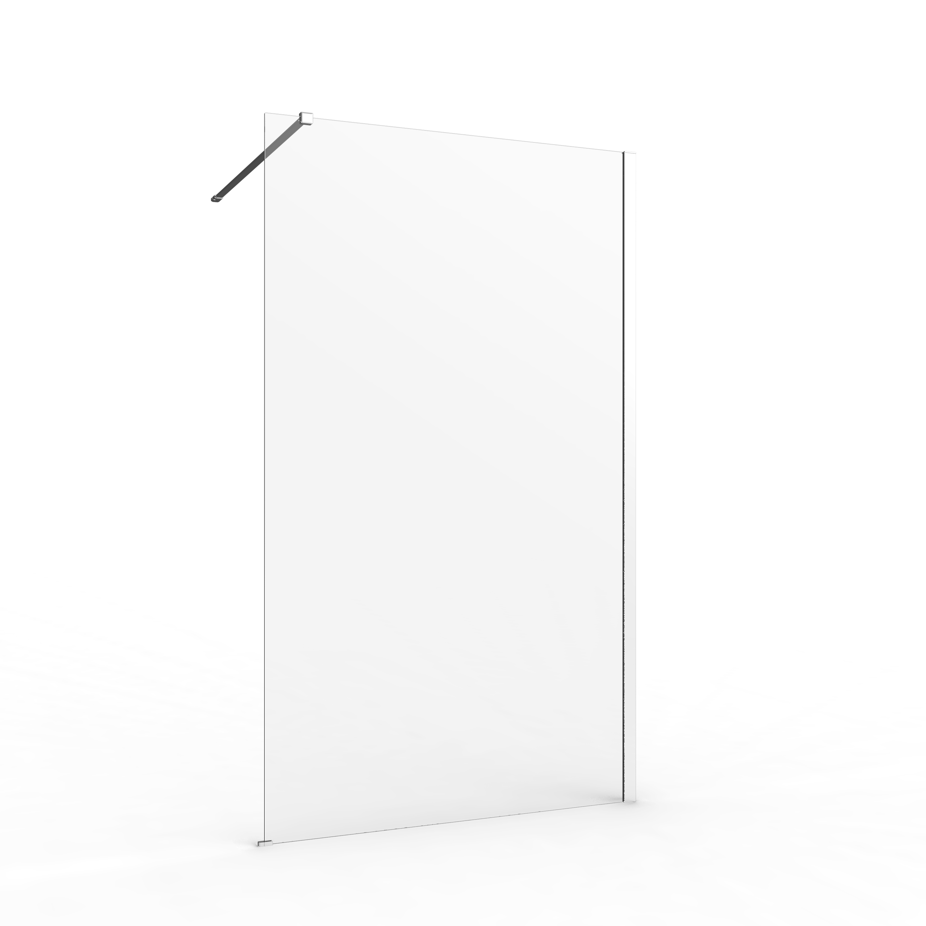 Painel de duche fixo 120x200 cm cromado transparente Sensea Remix - 3