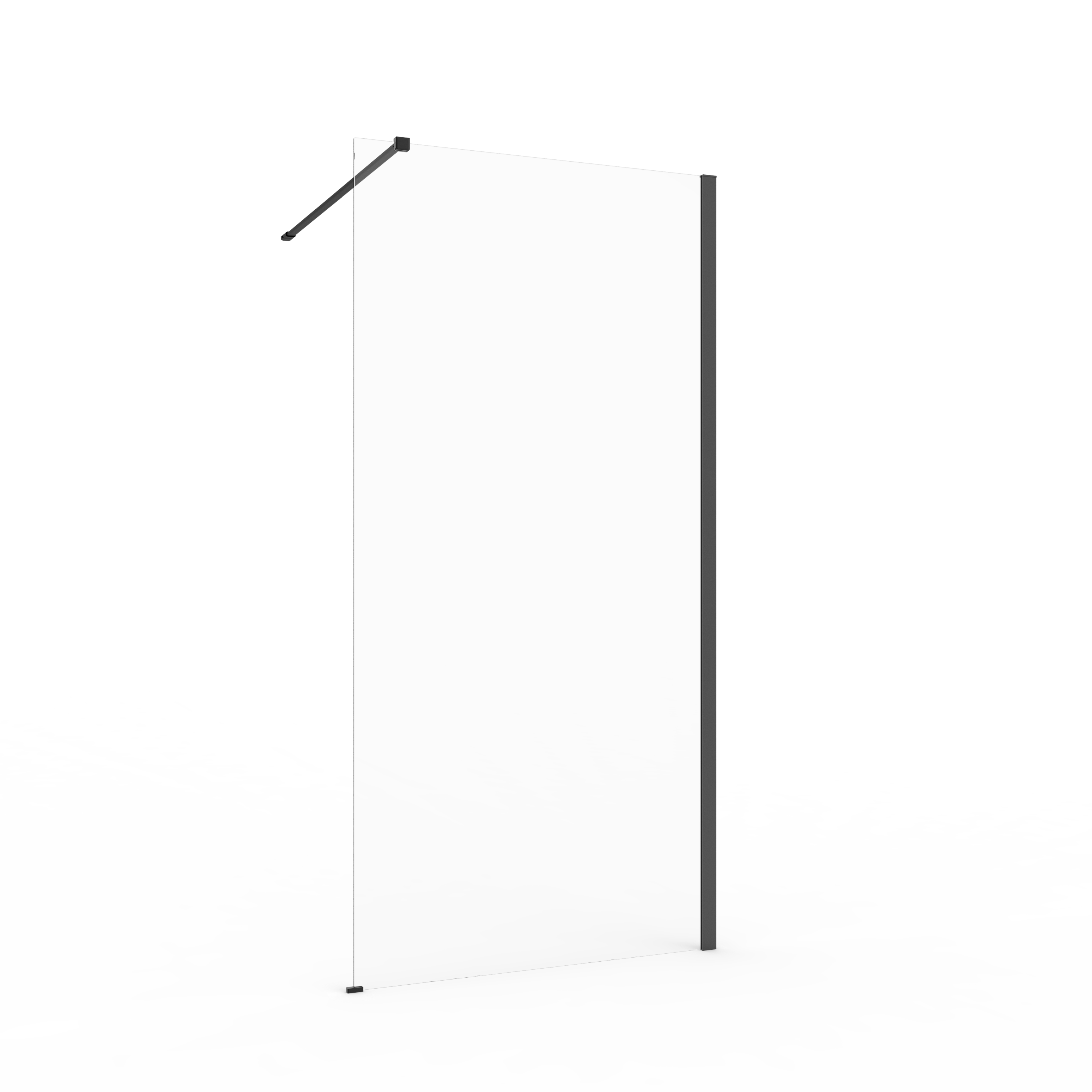 Kabina Walk-in Remix 100x200 transparentna profil czarny Sensea - 20