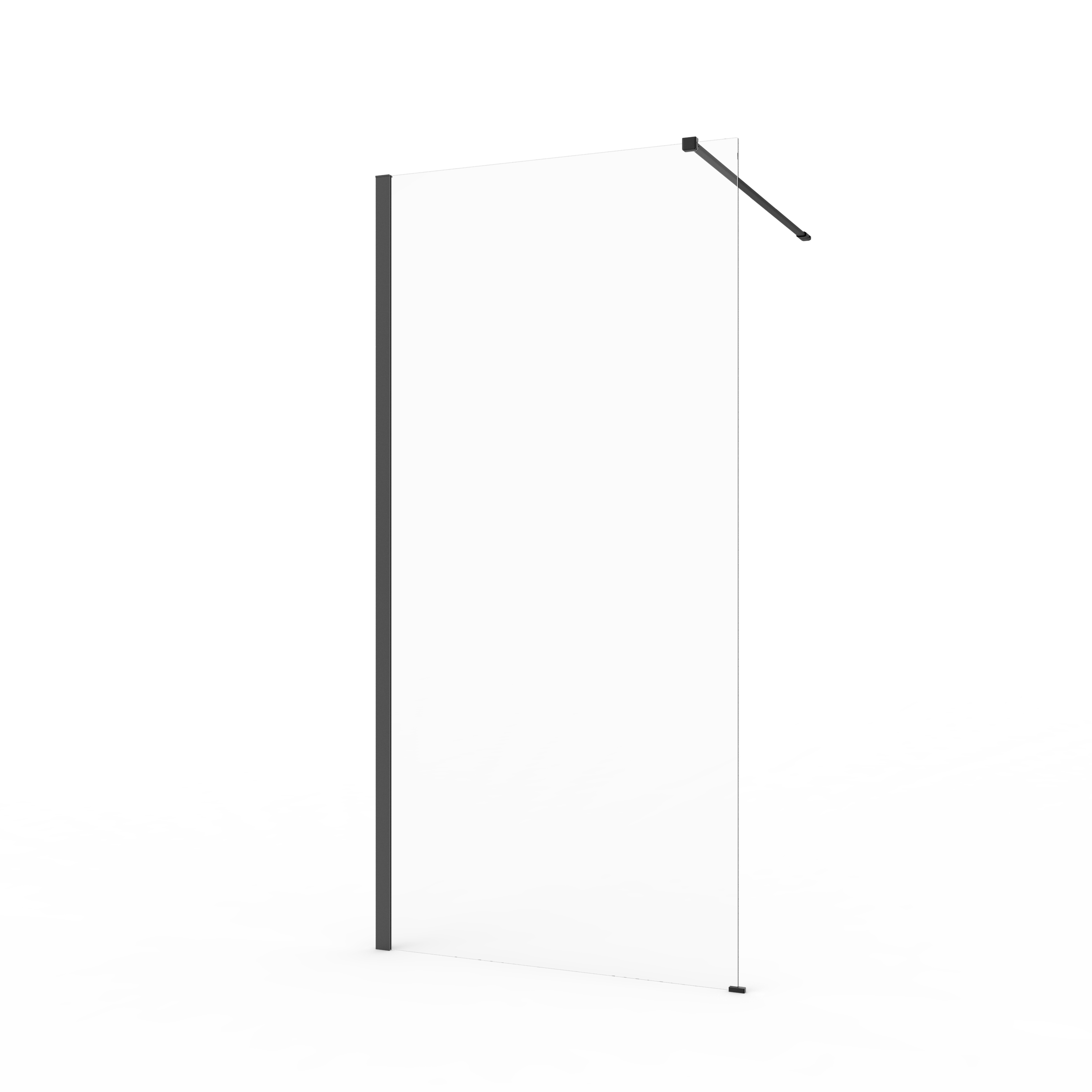 Kabina Walk-in Remix 100x200 transparentna profil czarny Sensea - 19