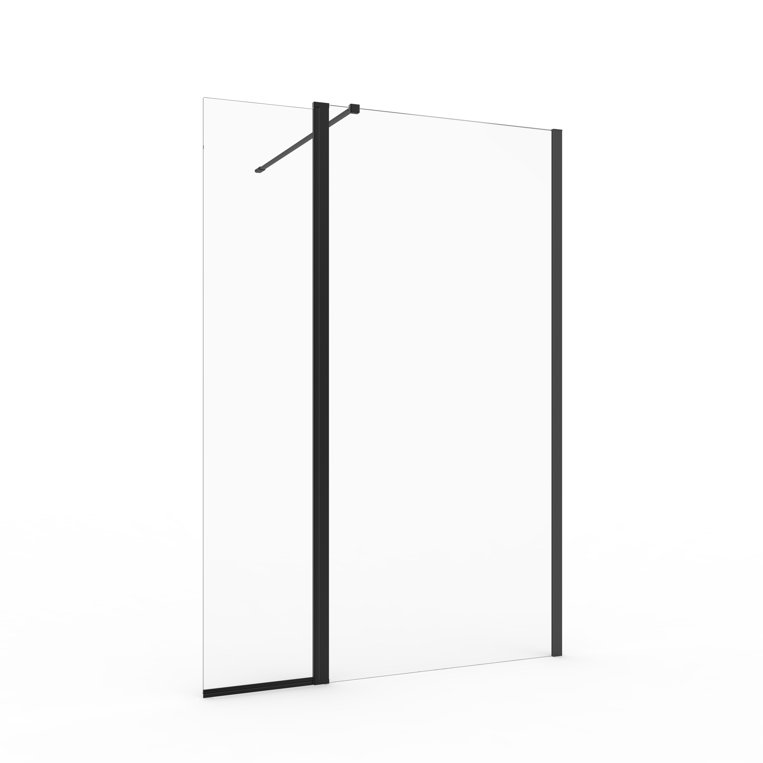 Kabina Walk-in Remix 100x200 transparentna profil czarny Sensea - 18
