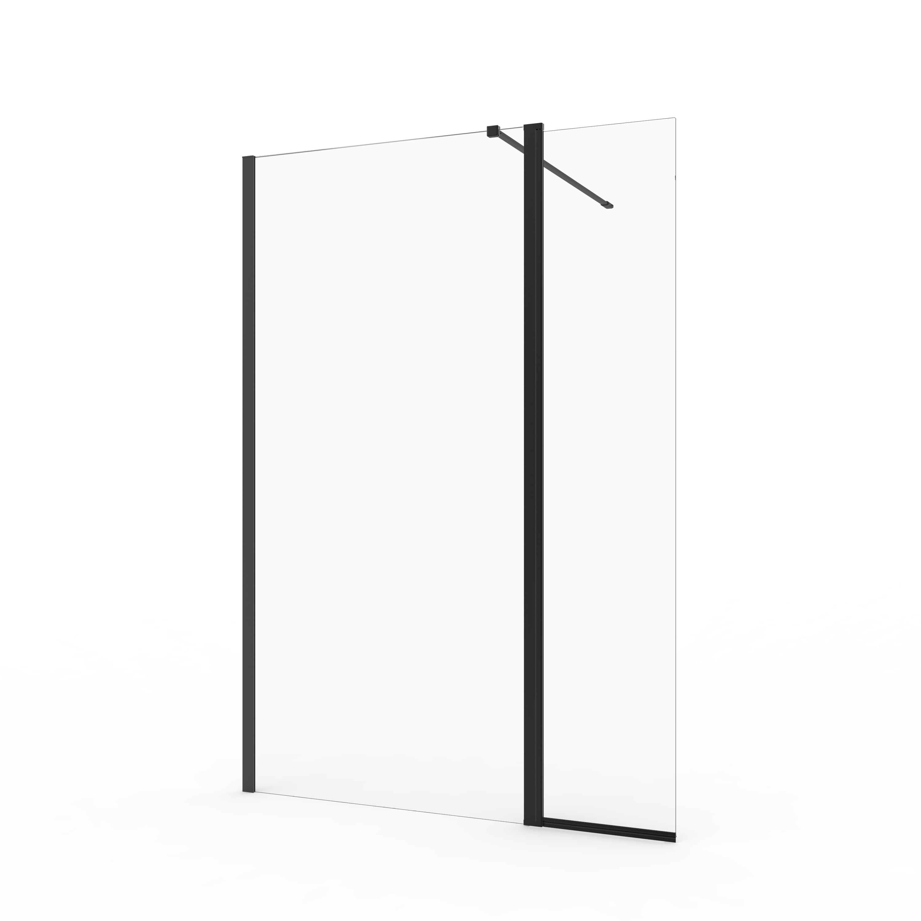 Kabina Walk-in Remix 100x200 transparentna profil czarny Sensea - 17
