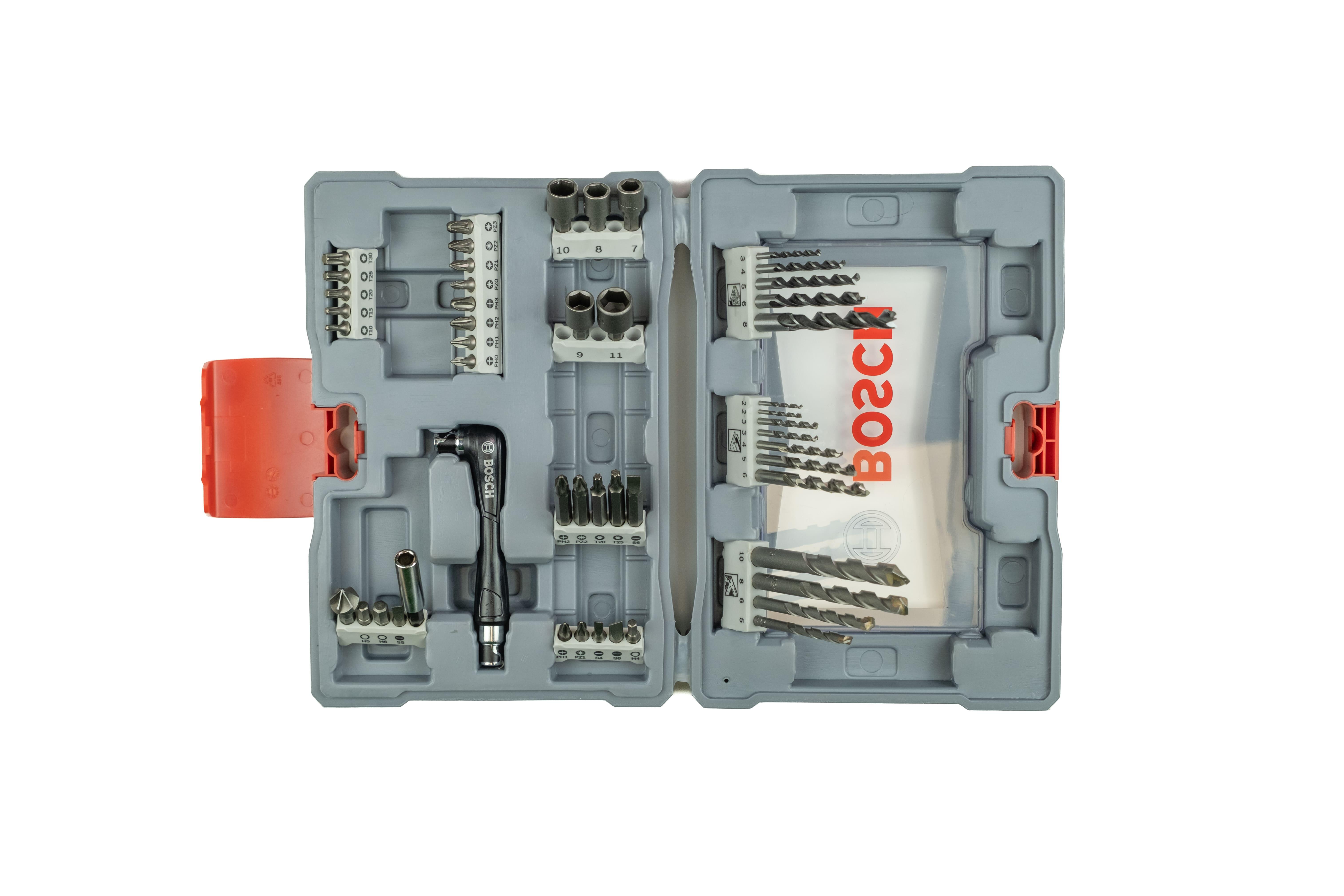 Coffret d'embouts de vissage et de forets pour multimatériaux, BOSCH, 50 pièces - 4