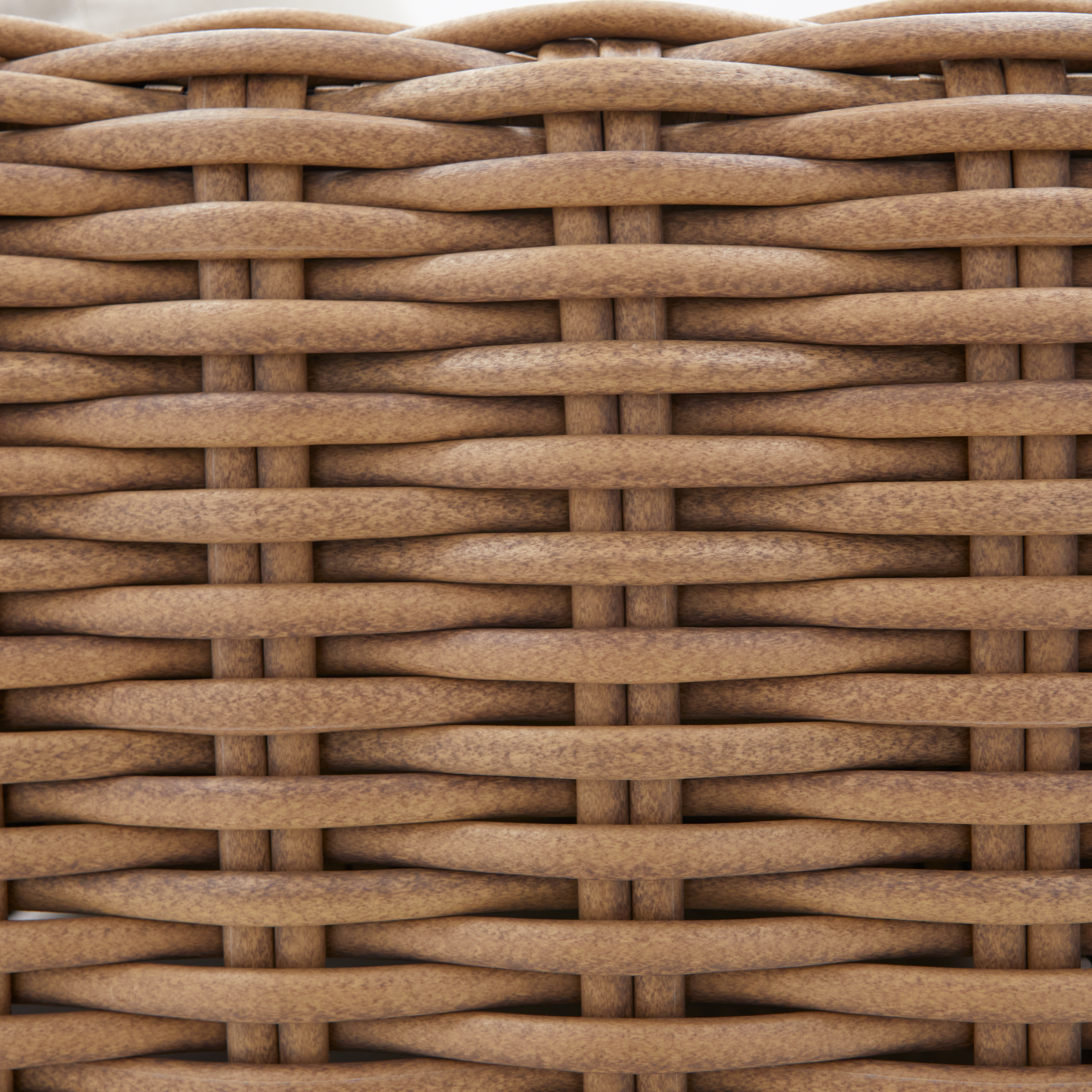 Sofá jardim rattan 3 pessoas castanho bege Ayamo Naterial - 17