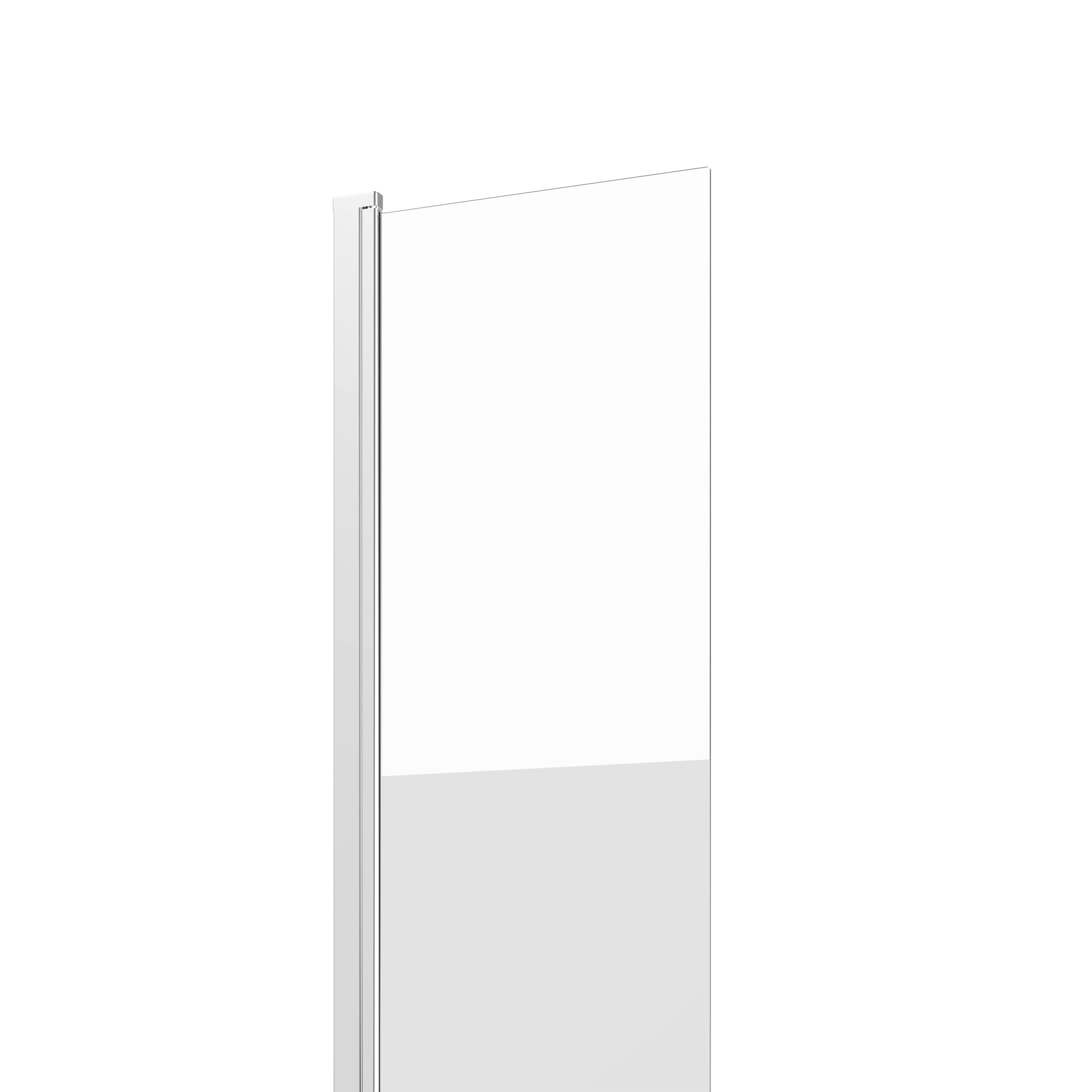 Déflecteur, l.40 cm verre sérigraphié Ep.8 mm chromé Remix - 3