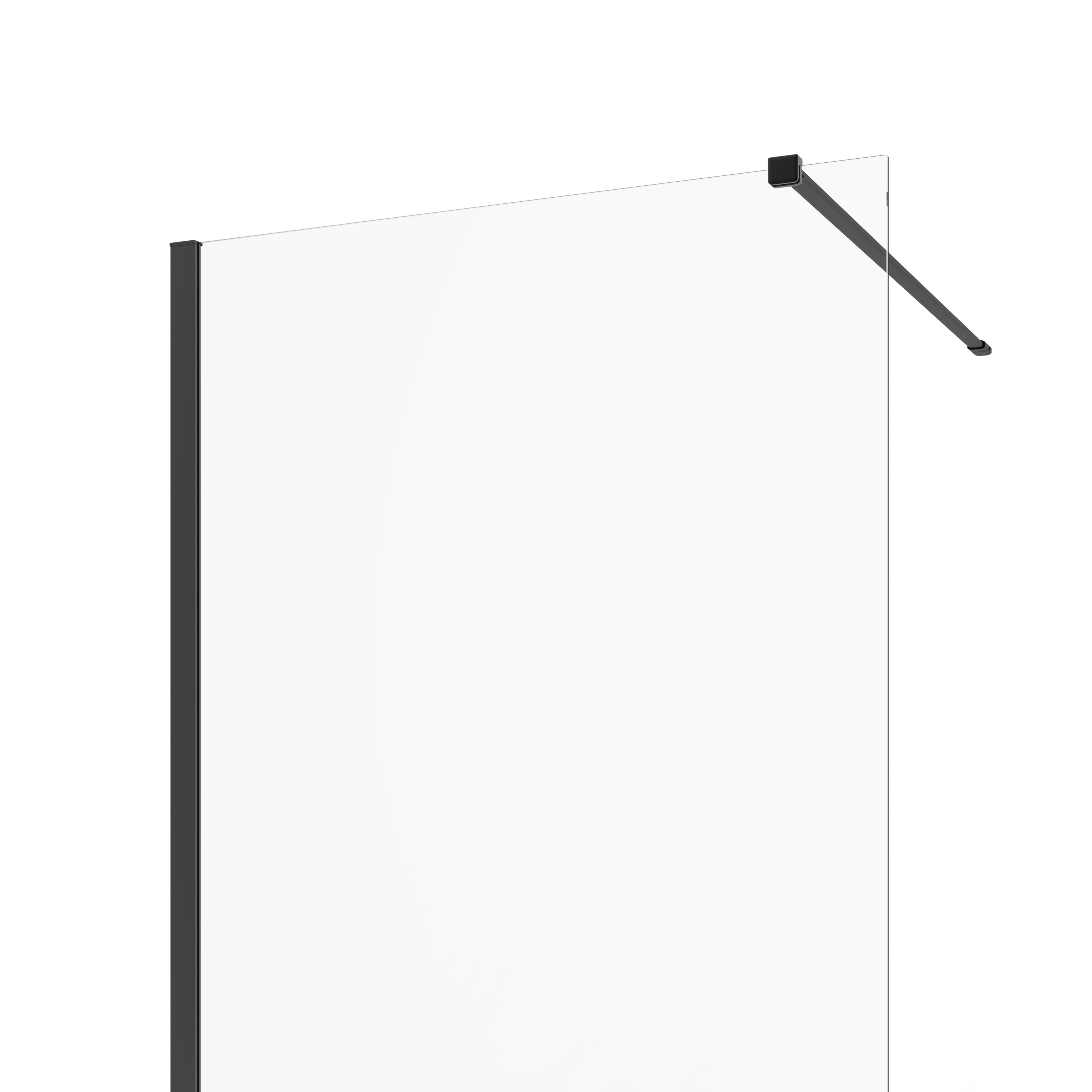 Kabina Walk-in Remix 100x200 transparentna profil czarny Sensea - 24