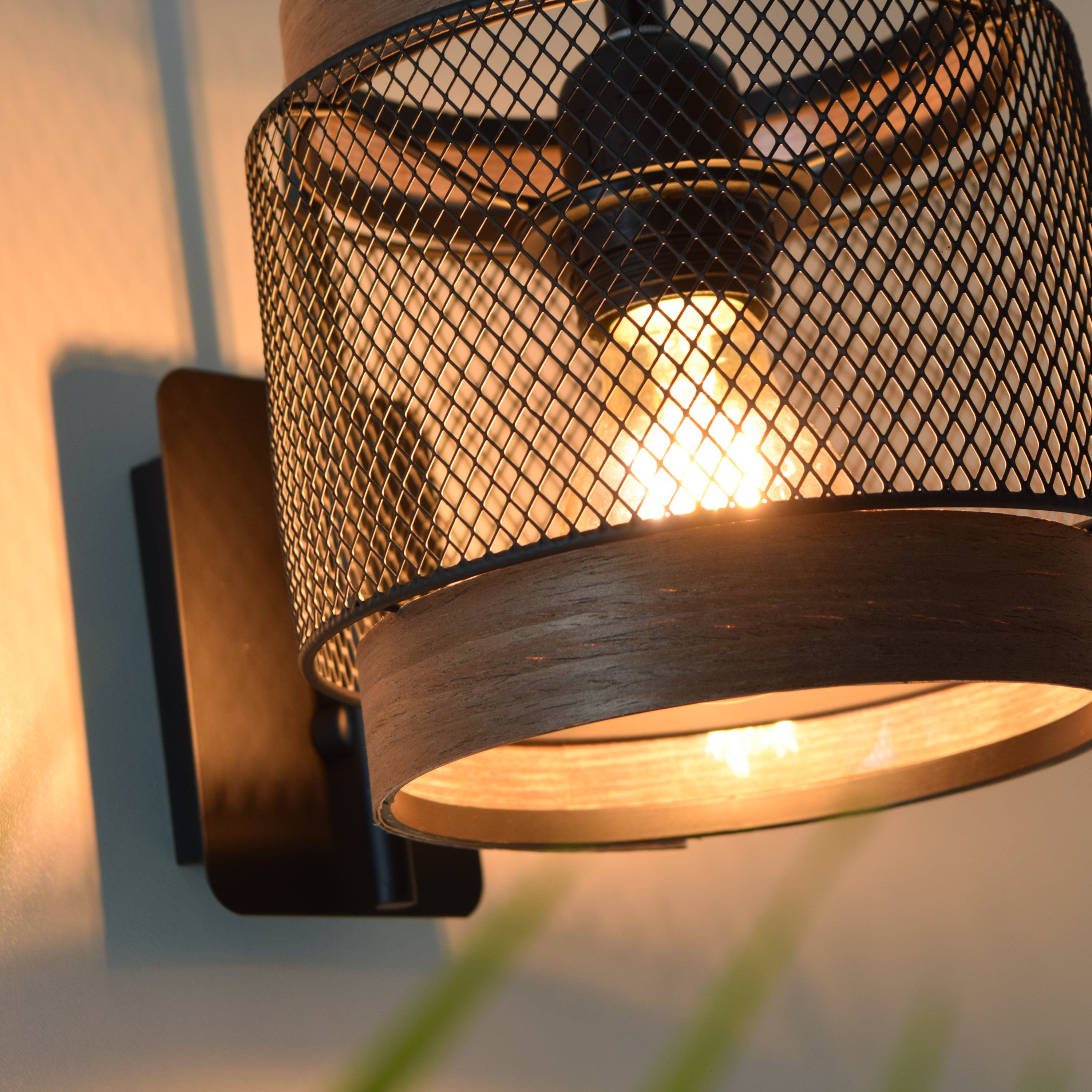 Kinkiet Taiga czarny z drewnem E27 Inspire - 13