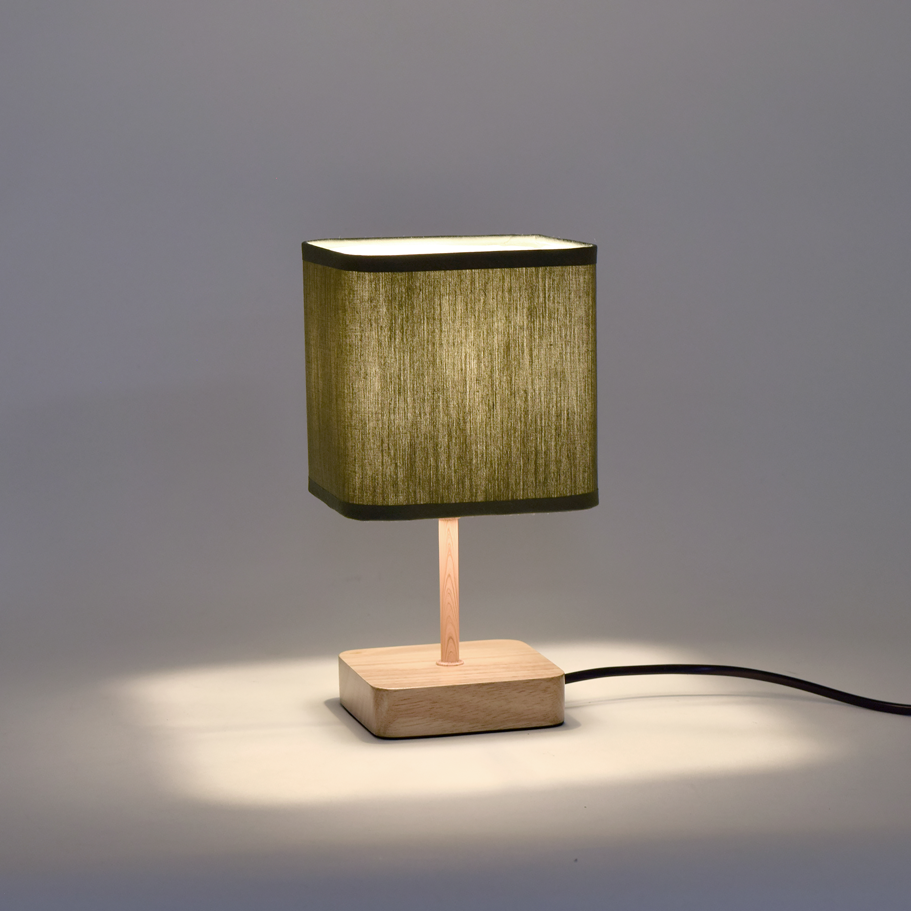 Lampe Akora, bois, vert, H.23 cm INSPIRE, E14 - 3