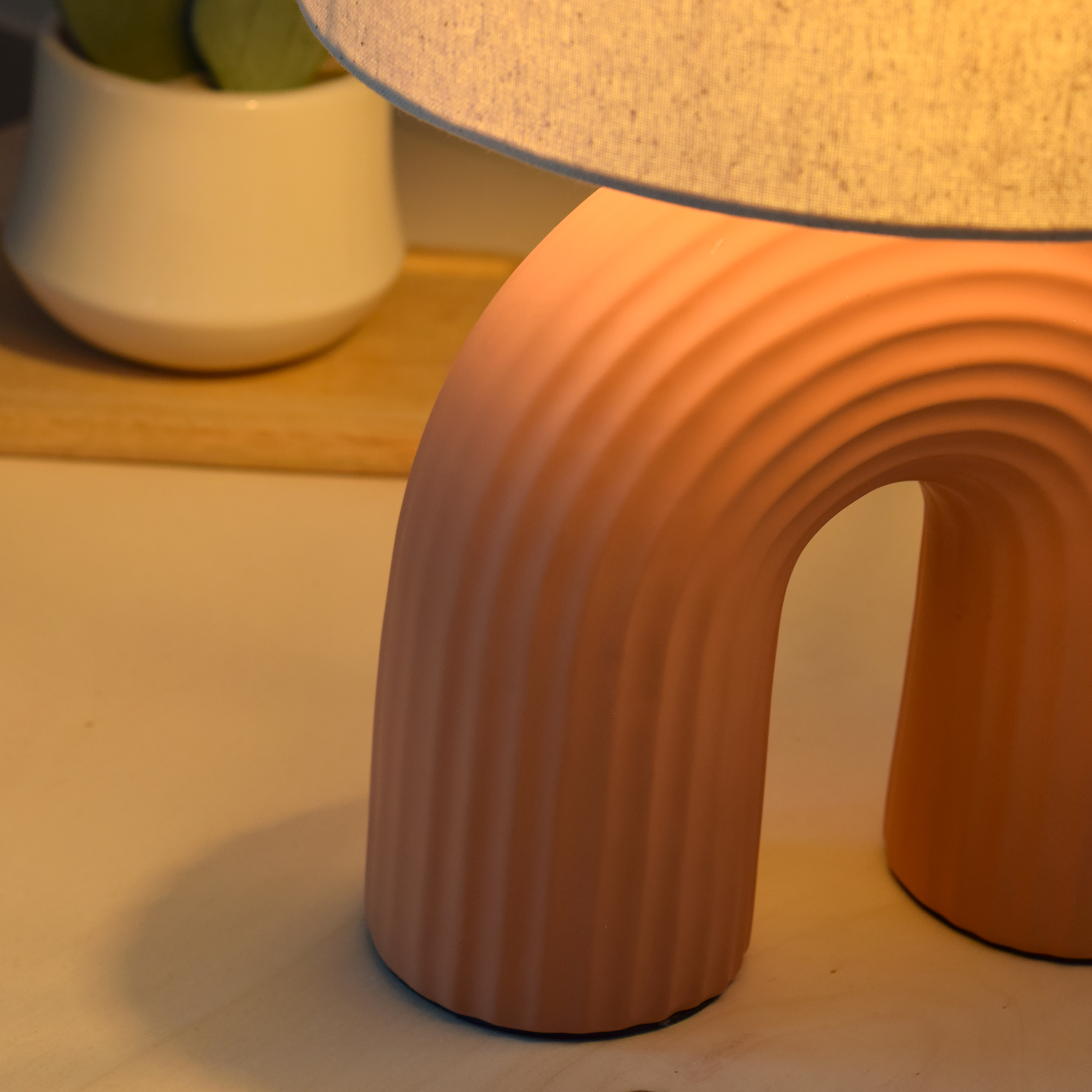 Lampe Vaska, céramique, beige, H.41 cm INSPIRE, E27 - 8