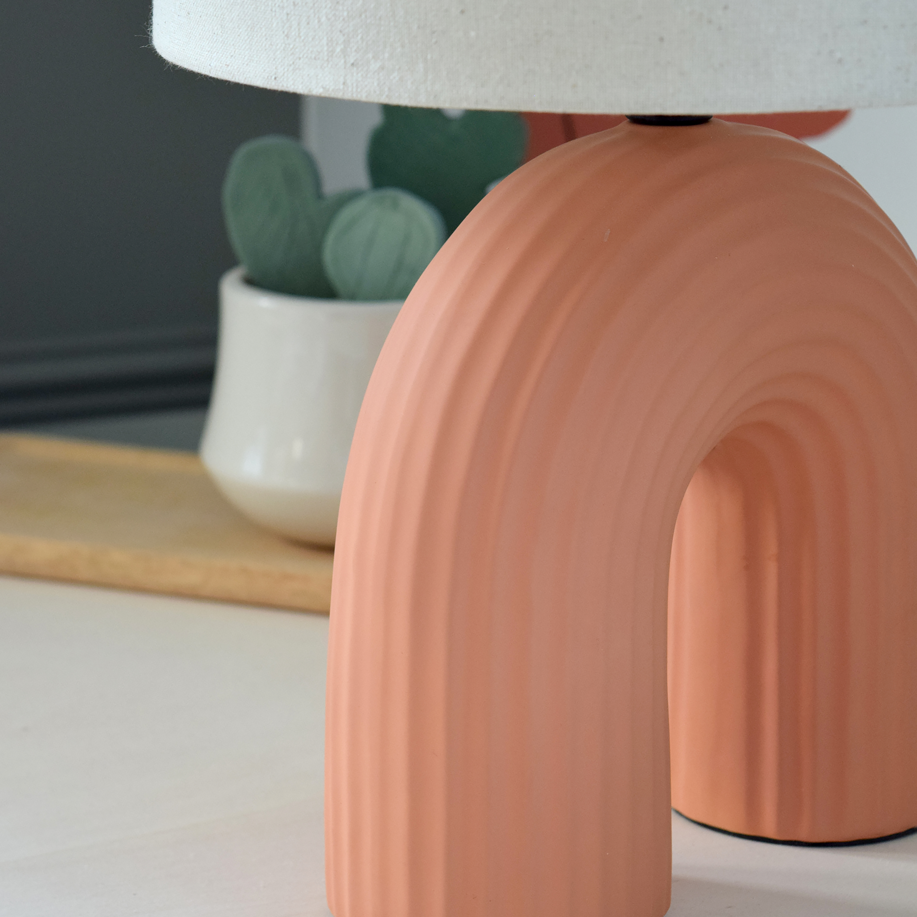 Lampe Vaska, céramique, beige, H.41 cm INSPIRE, E27 - 7