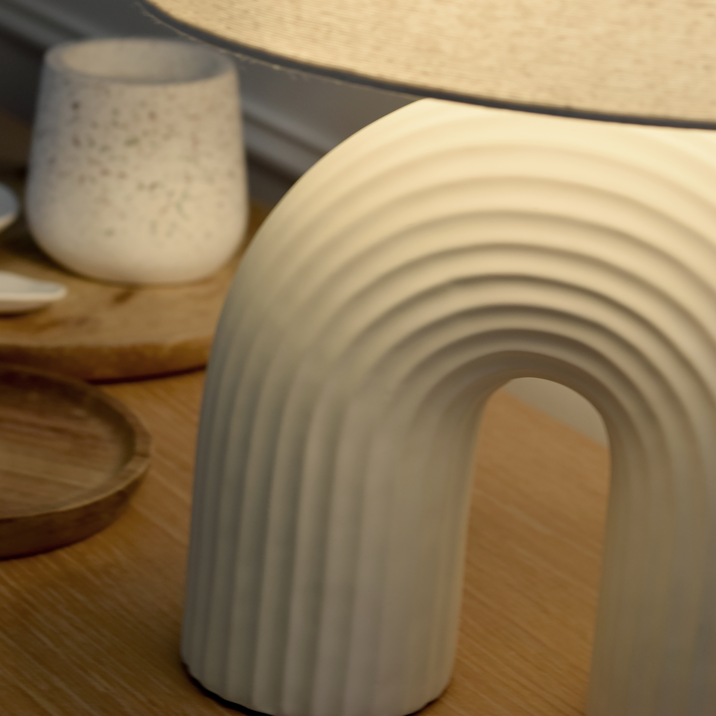 Lampe Vaska, céramique, crème, H.41 cm INSPIRE, E27 - 7