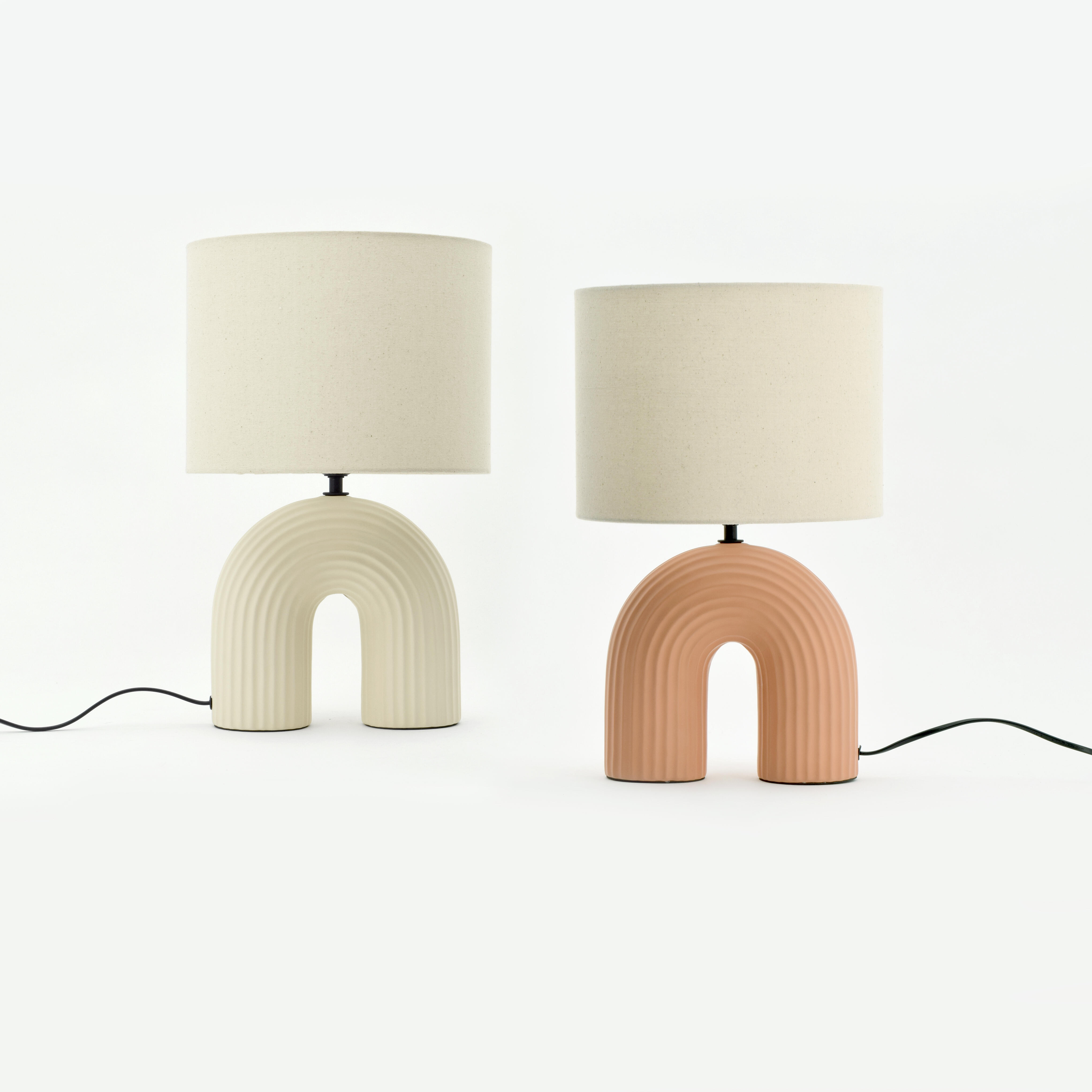 Lampa stołowa Vaska kremowa E27 41 cm Inspire - 23