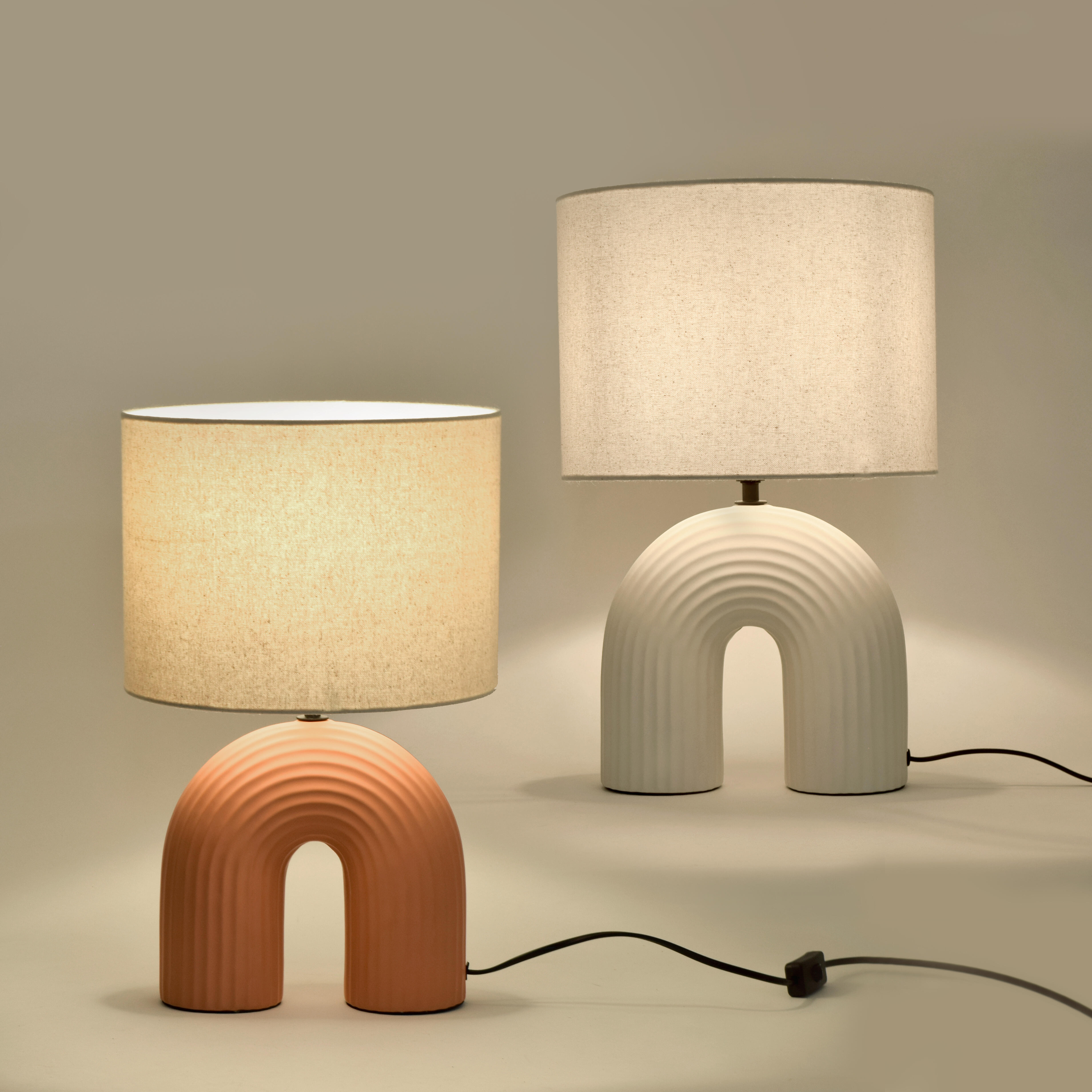 Lampe Vaska, céramique, crème, H.41 cm INSPIRE, E27 - 11