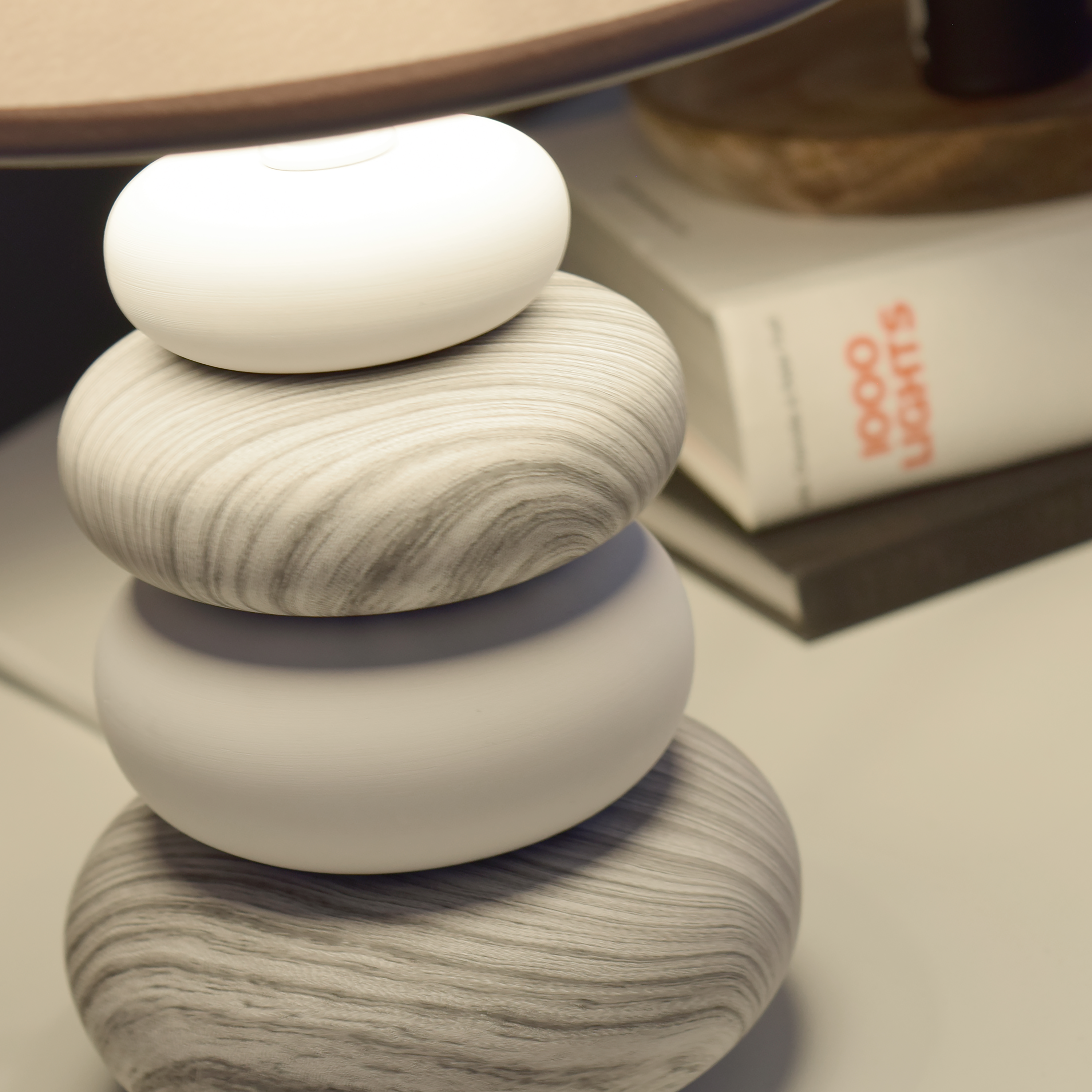 Lampa stołowa Navala szara E14 36 cm Inspire - 17