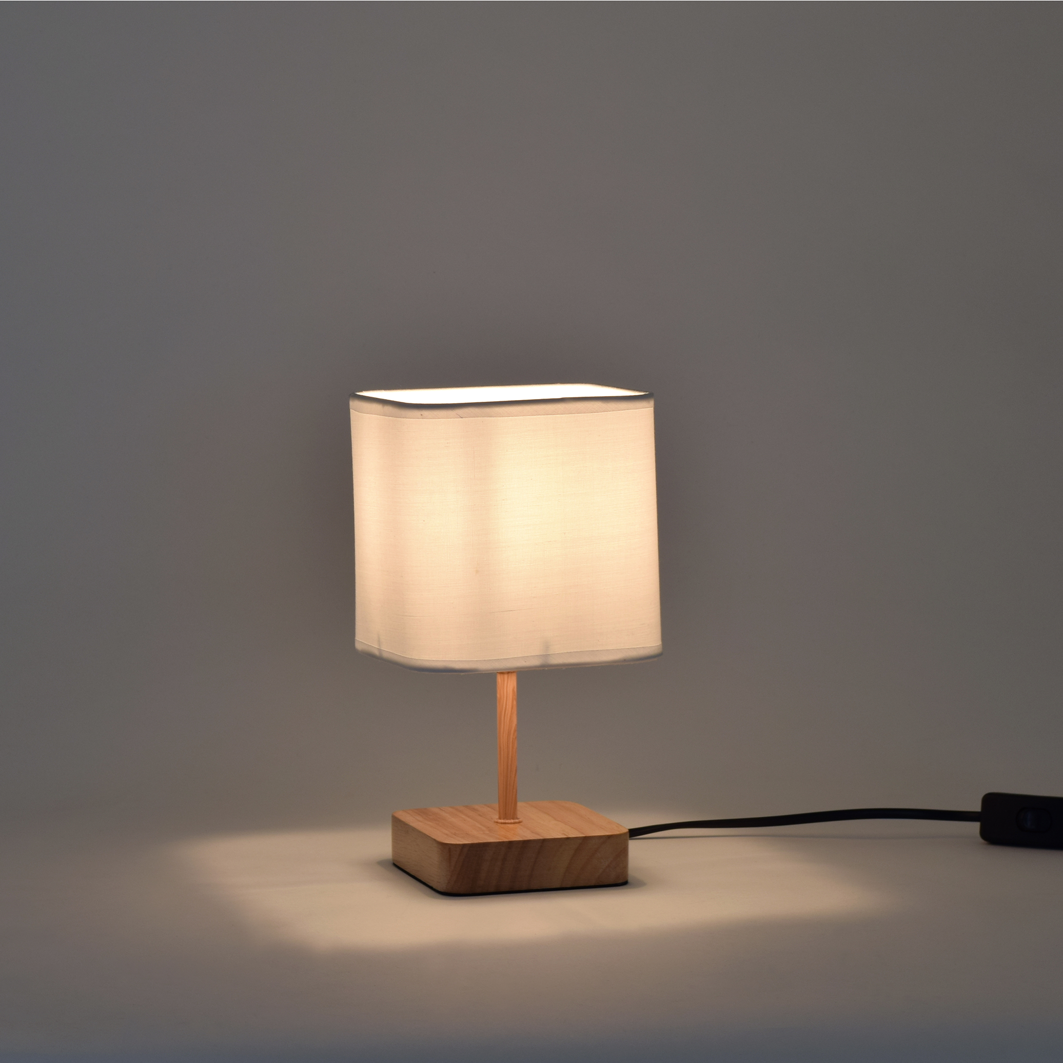 Candeeiro de mesa Inspire AKORA E14 d23cm 1 luz madeira branco - 3
