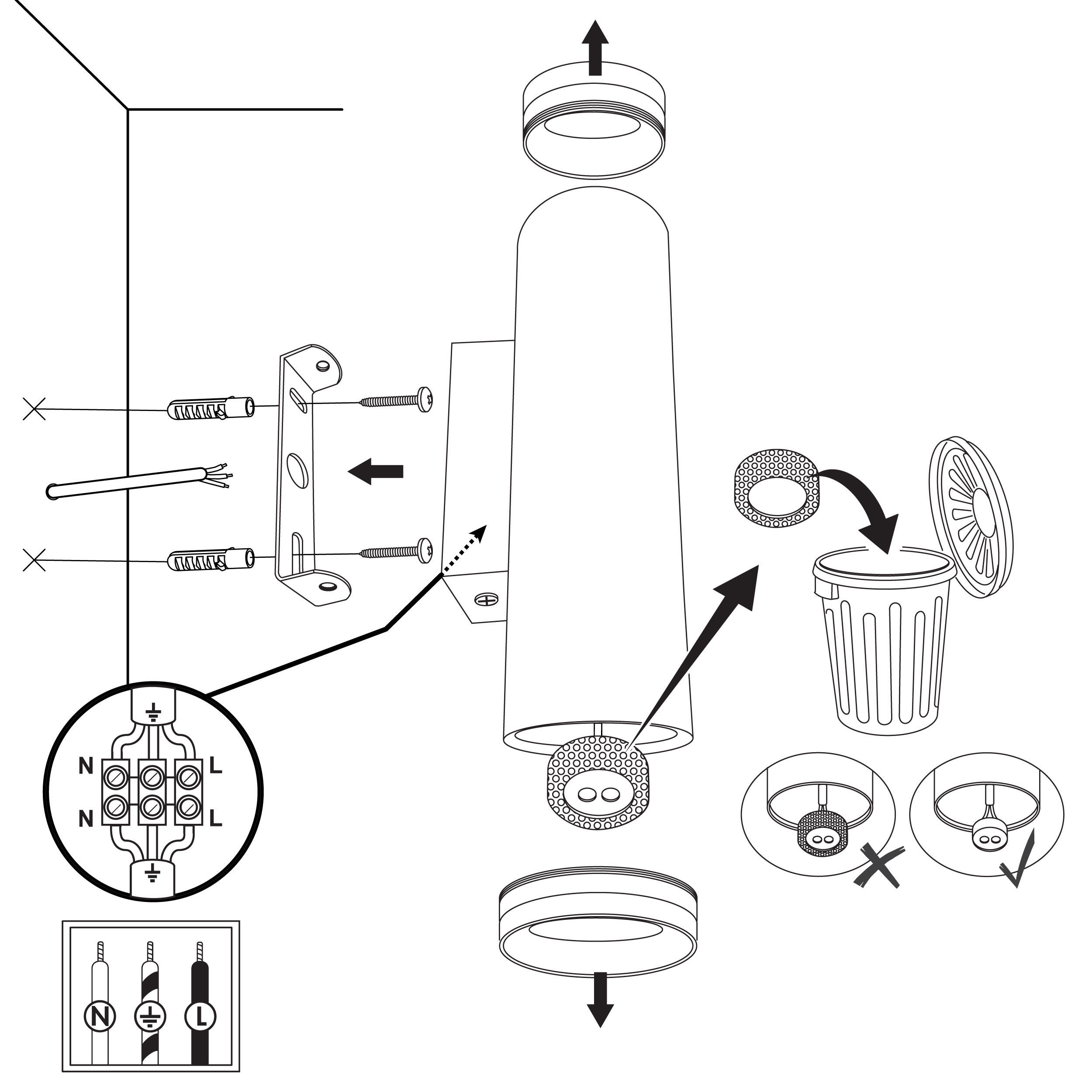Kinkiet Paris czarny 2 x GU10 Goldlux - 10