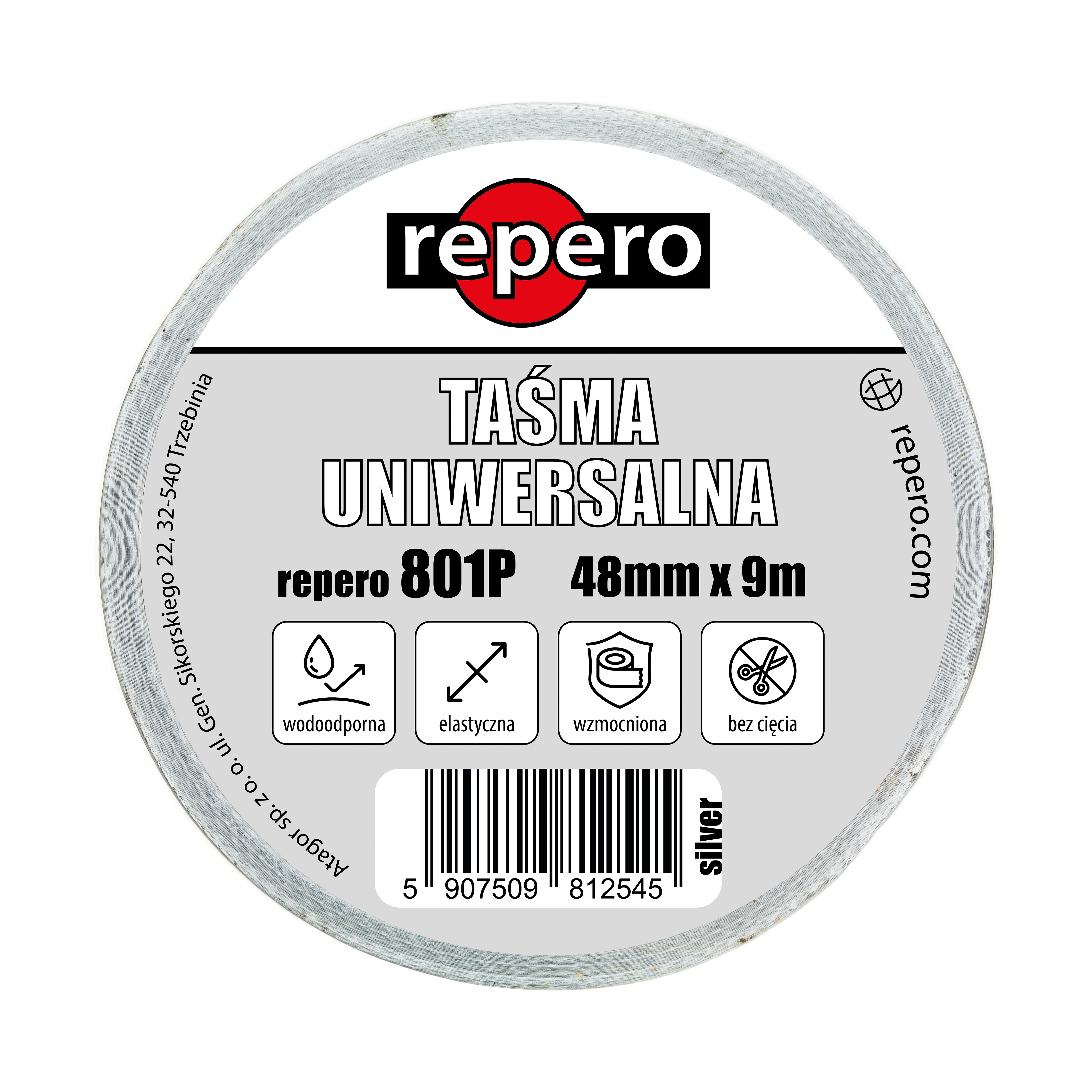 Taśma uniwersalna DUCT 48mm x 9m REPERO - 3