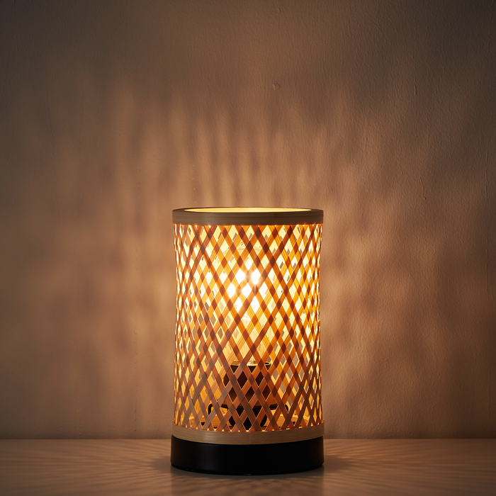 lampe à poser bambou naturel ninon 