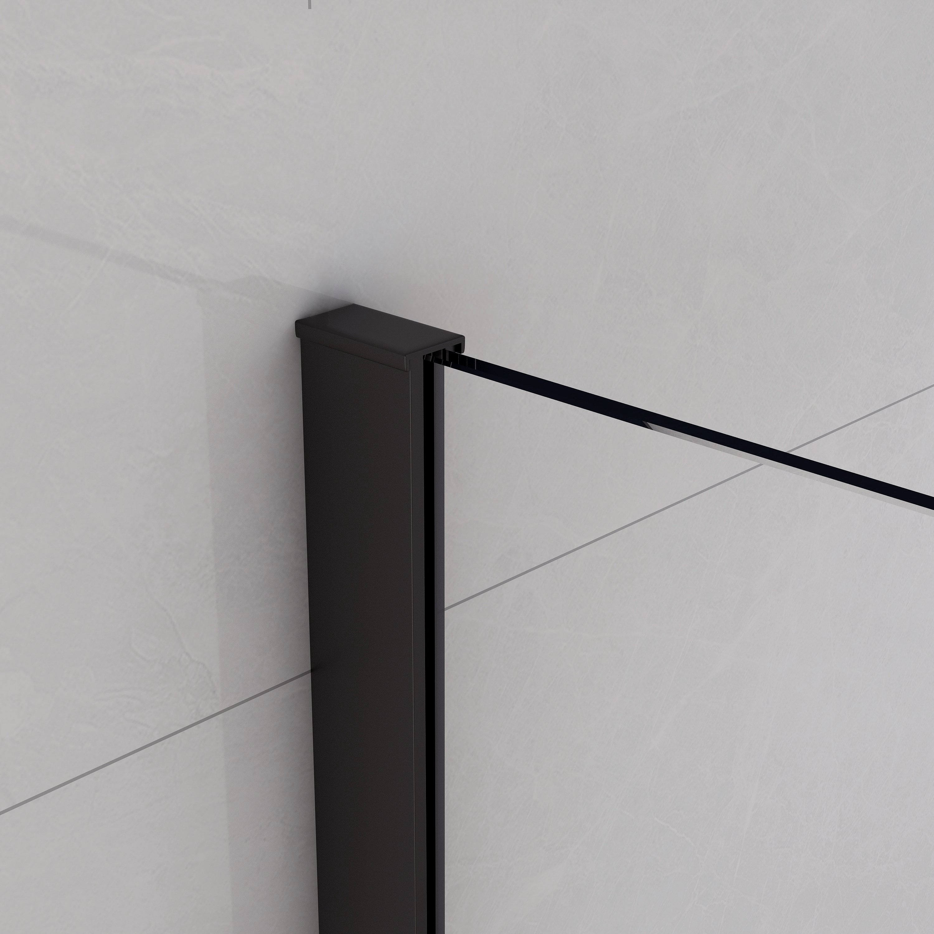 Kabina Walk-in Remix 100x200 transparentna profil czarny Sensea - 23