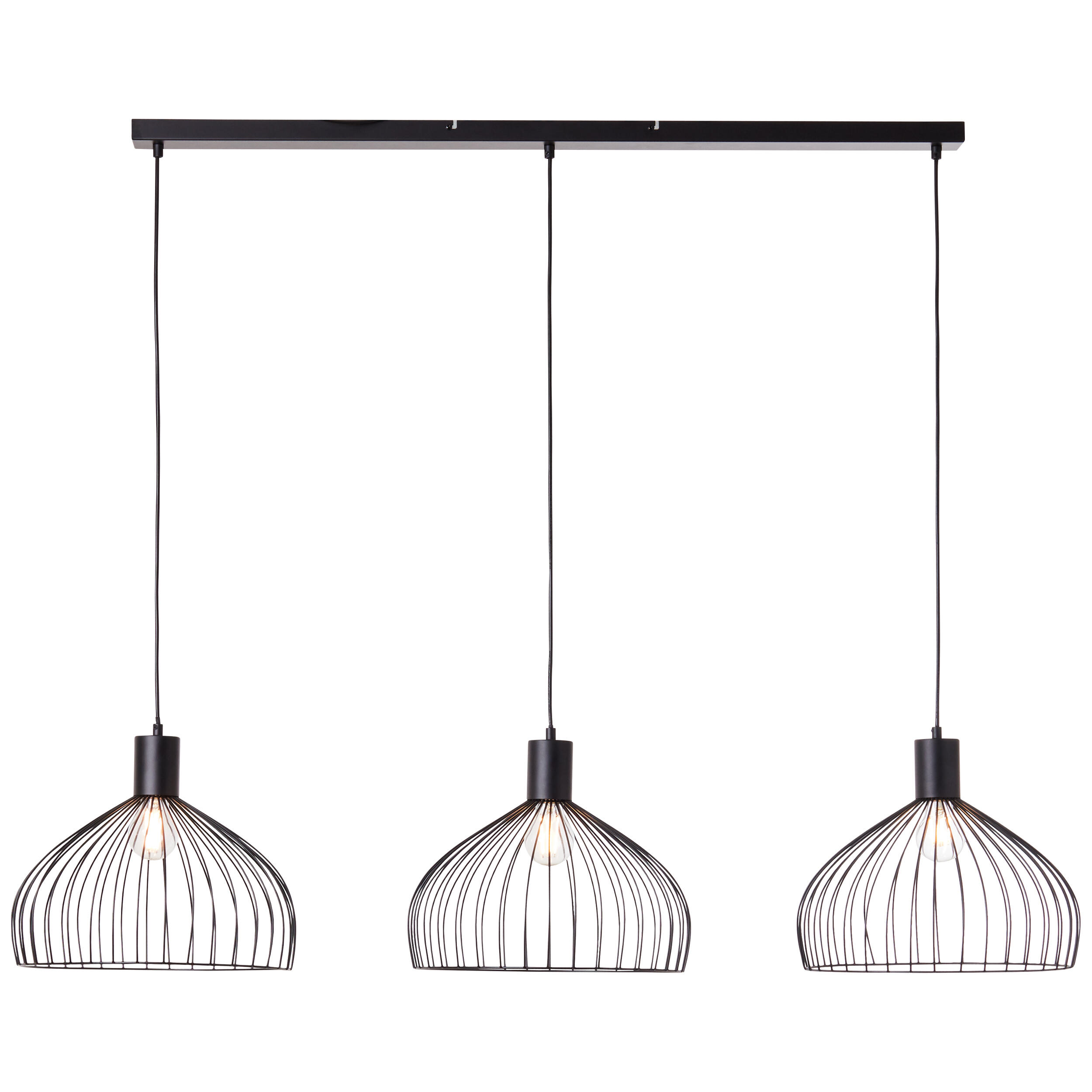 Lámpara de techo blacky brilliant negra 3 luces