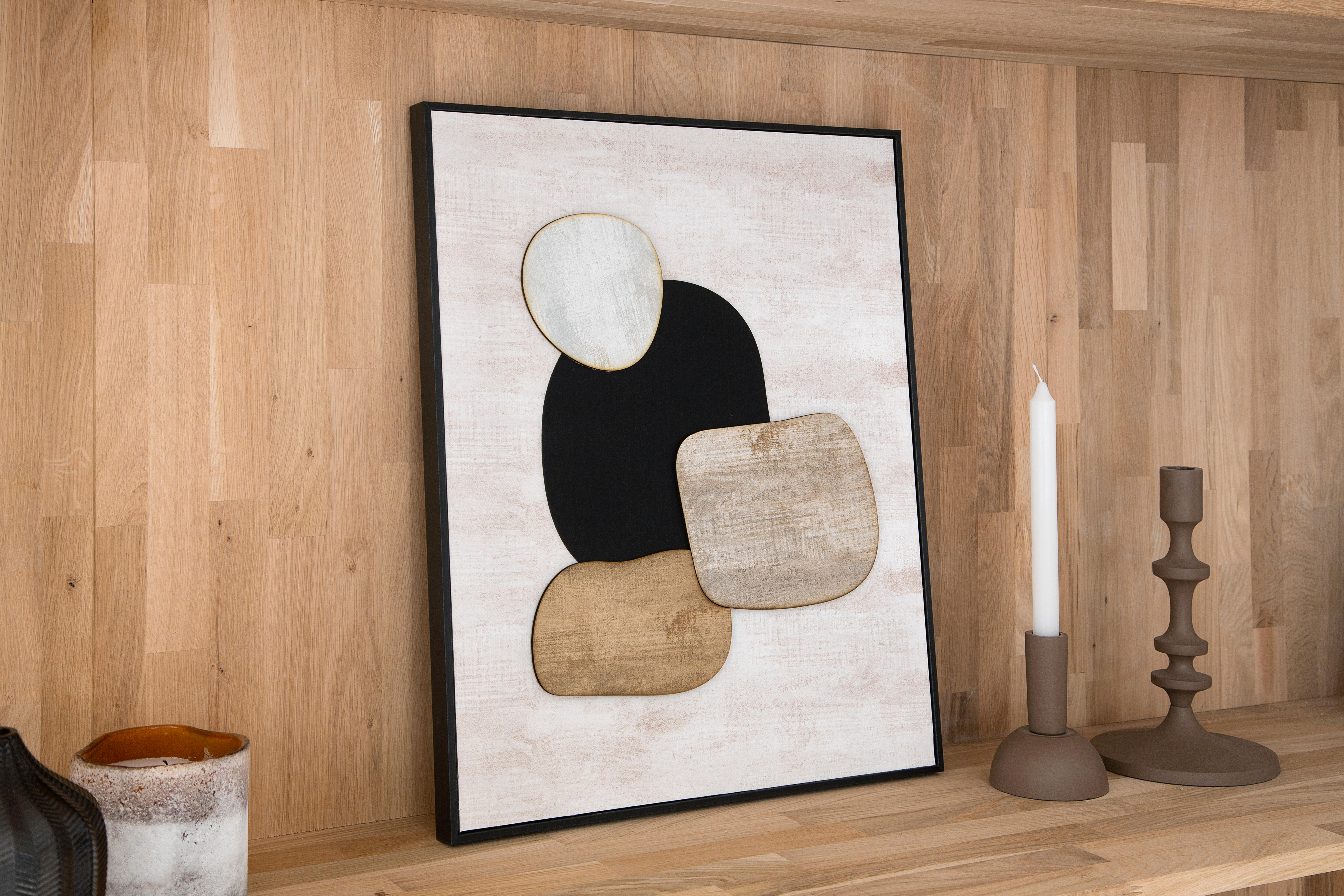 Quadro com moldura Deco Line Abstrato 1 40x50 cm preto - 10
