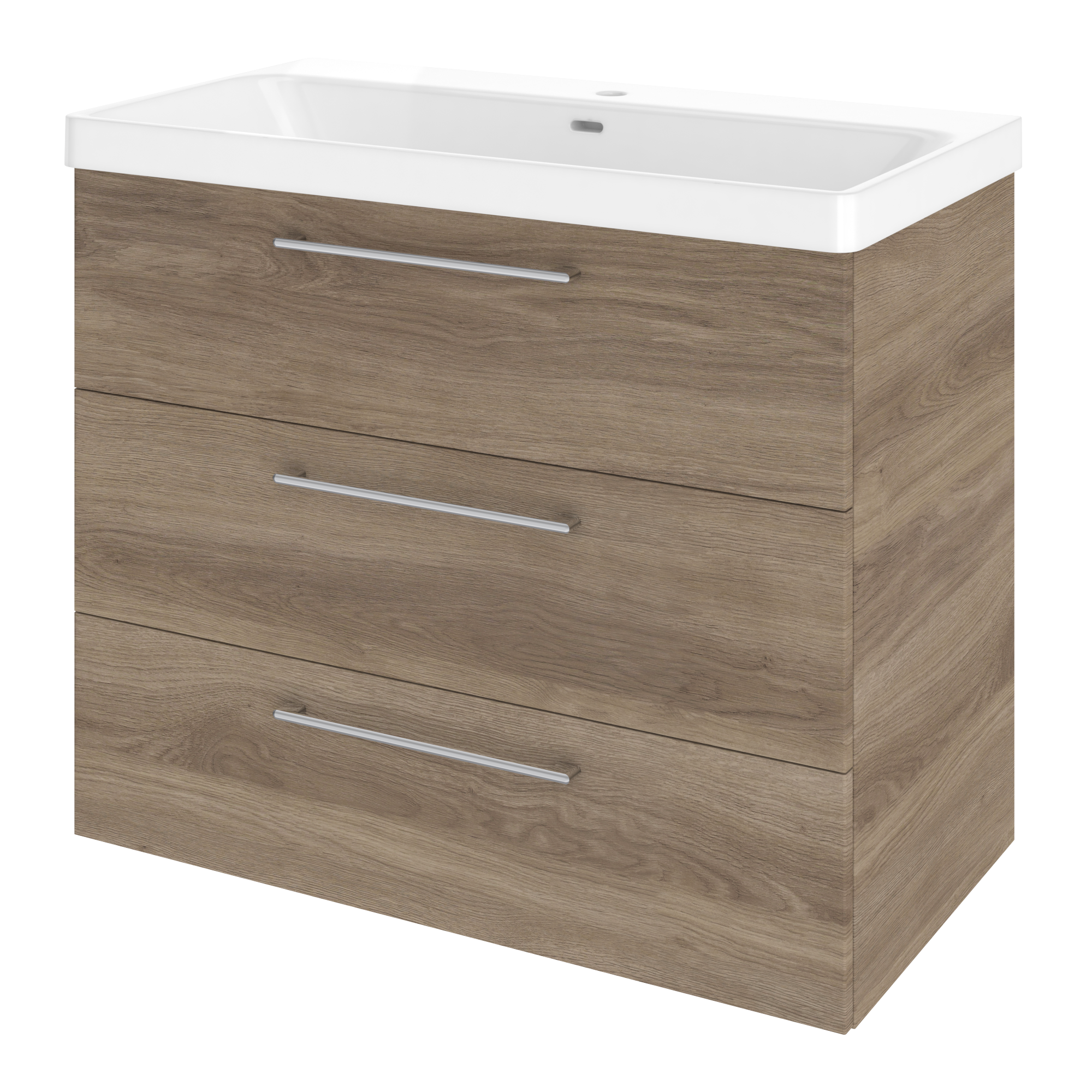 Lavabo a incasso rettangolare vasca centrale Remix L 91 x H 16.5 x P 49.7 cm in ceramica bianco lucido - 8