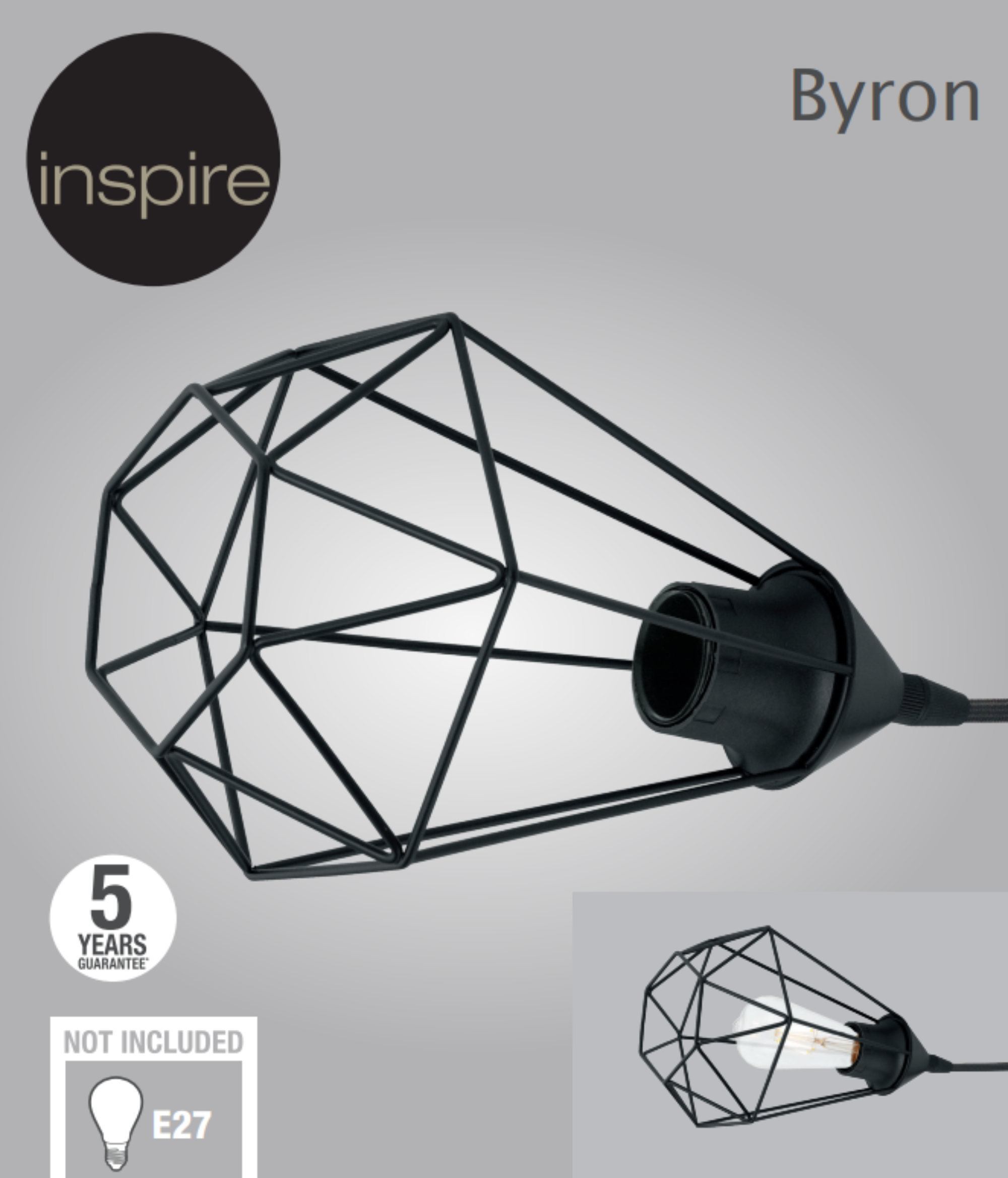 Candeeiro de mesa INSPIRE BYRON PRETO - 5
