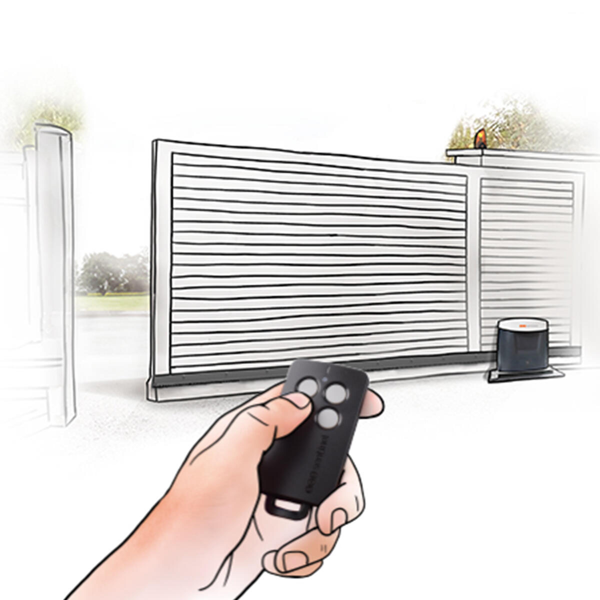 Motorisation de portail coulissant OPENGATE 3, SCS SENTINEL - 6