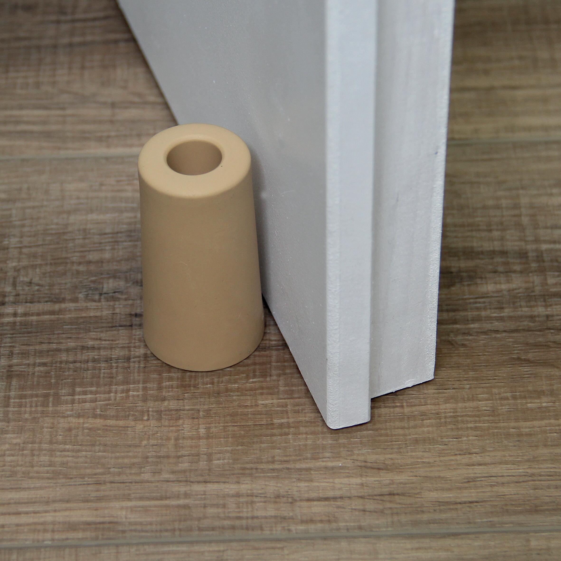 Butée de porte à visser caoutchouc CHRISLIGNE beige, ⌀3.9 x L.4 x H.7.5 cm - 4