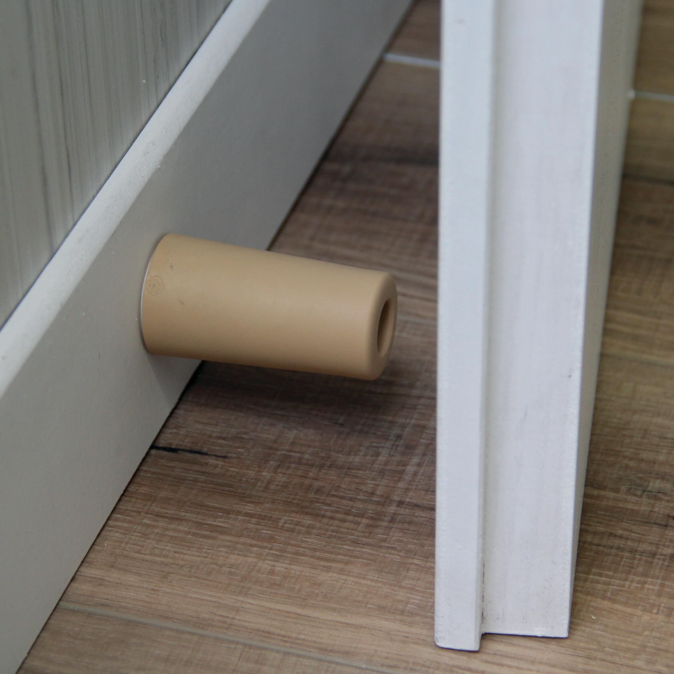 Butée de porte à visser caoutchouc CHRISLIGNE beige, ⌀3.9 x L.4 x H.7.5 cm - 3