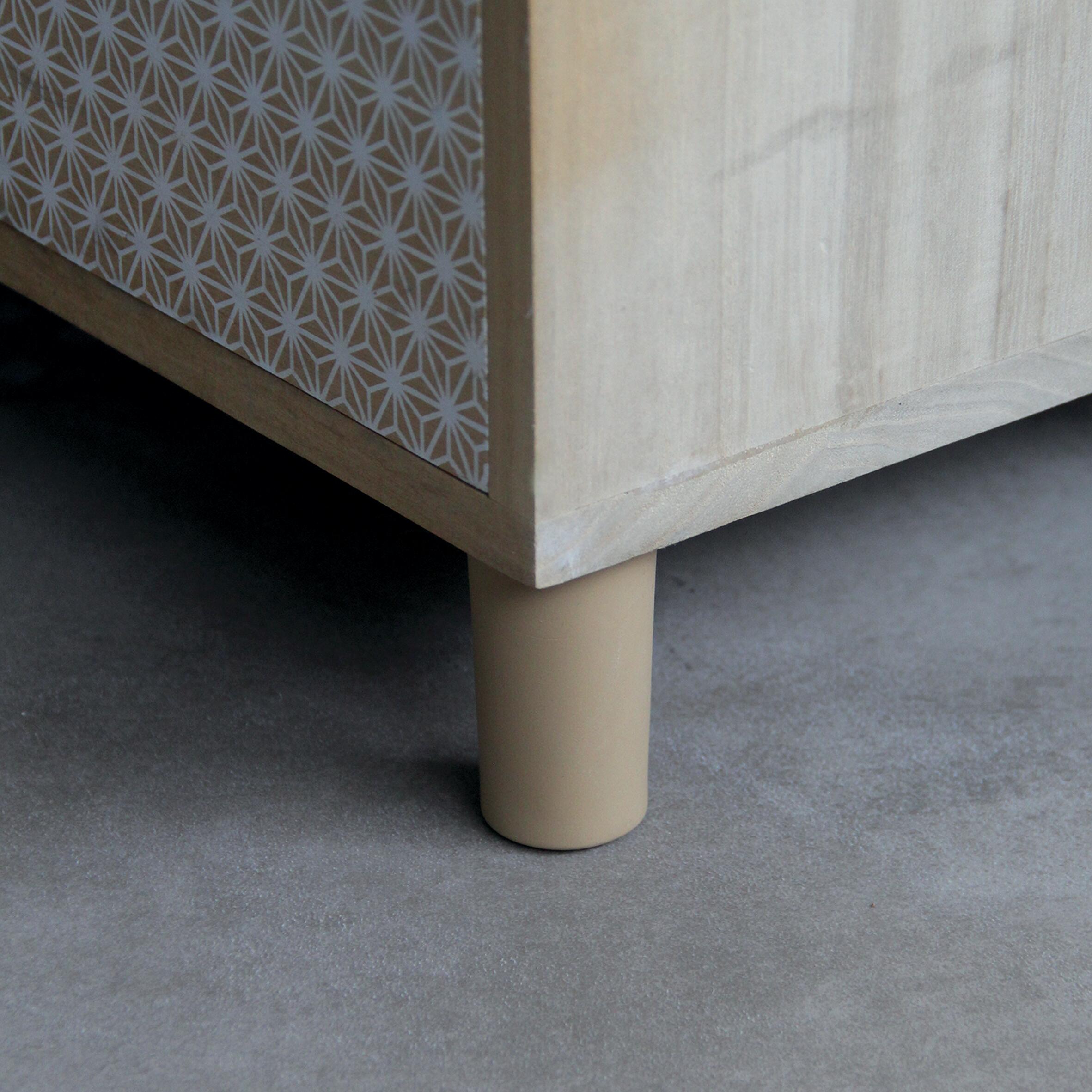 Butée de porte à visser caoutchouc CHRISLIGNE beige, ⌀3.9 x L.4 x H.7.5 cm - 2