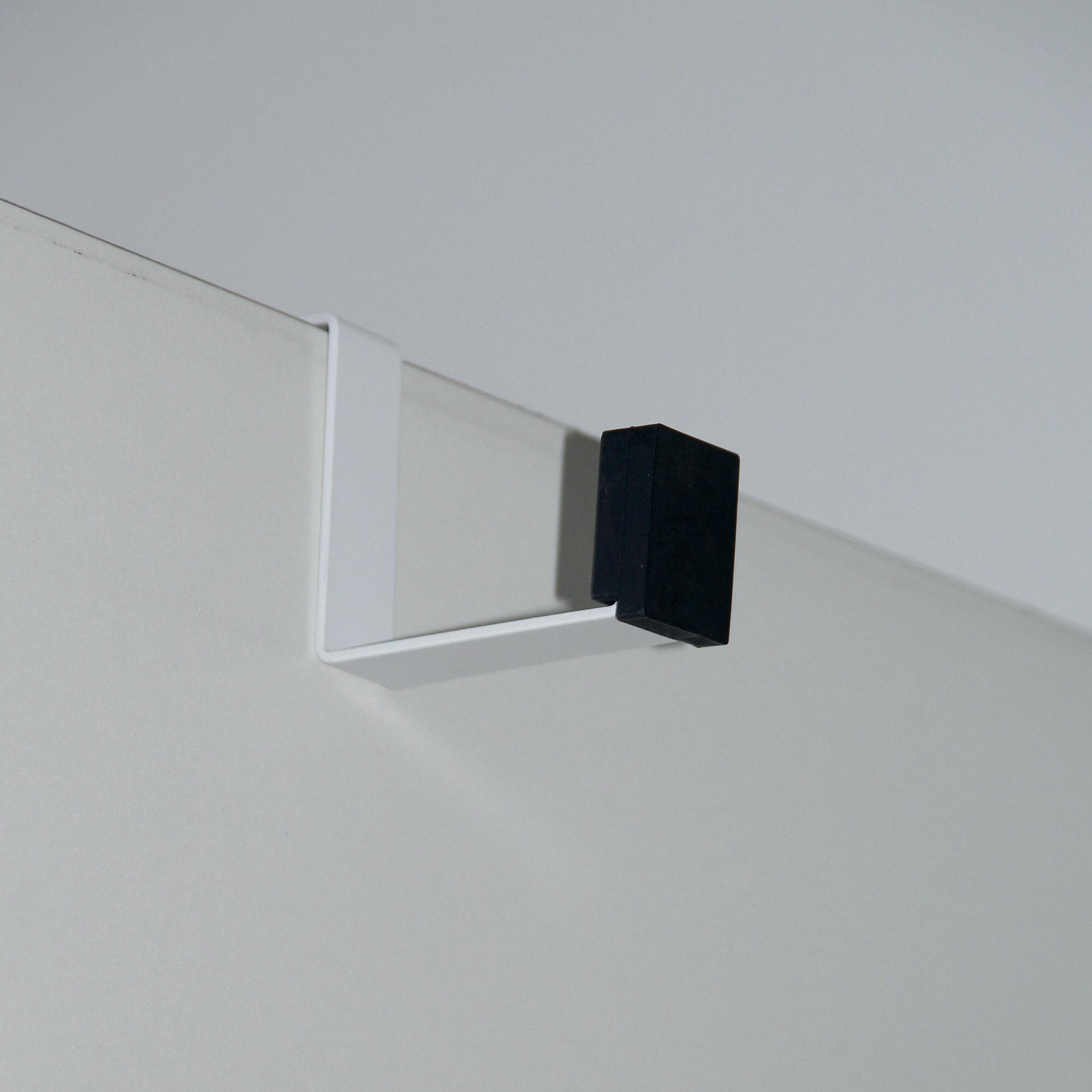 Butée de porte amovible CHRISLIGNE acier blanc L.12 x H.6.7 x l.2 cm - 3