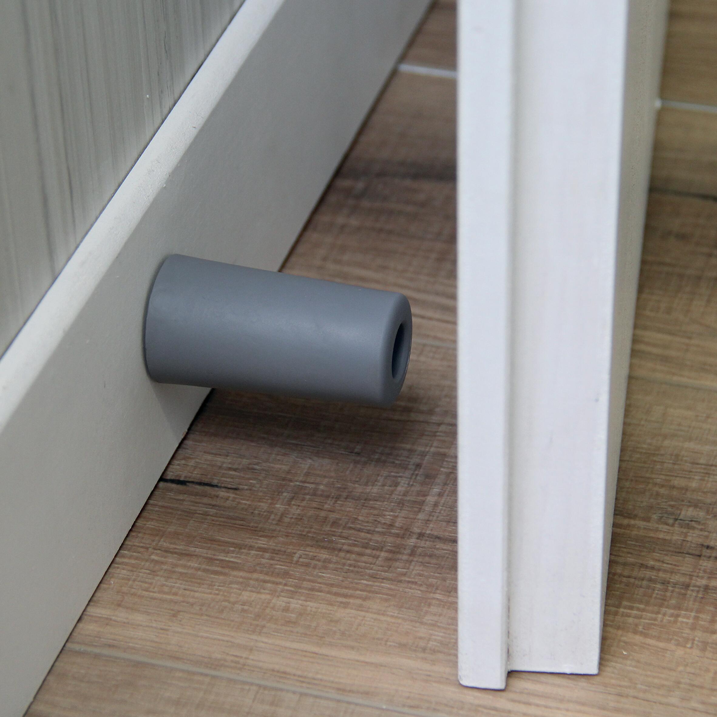 Butée de porte à visser caoutchouc CHRISLIGNE gris, ⌀3.9 x L.4 x H.7.5 cm - 3