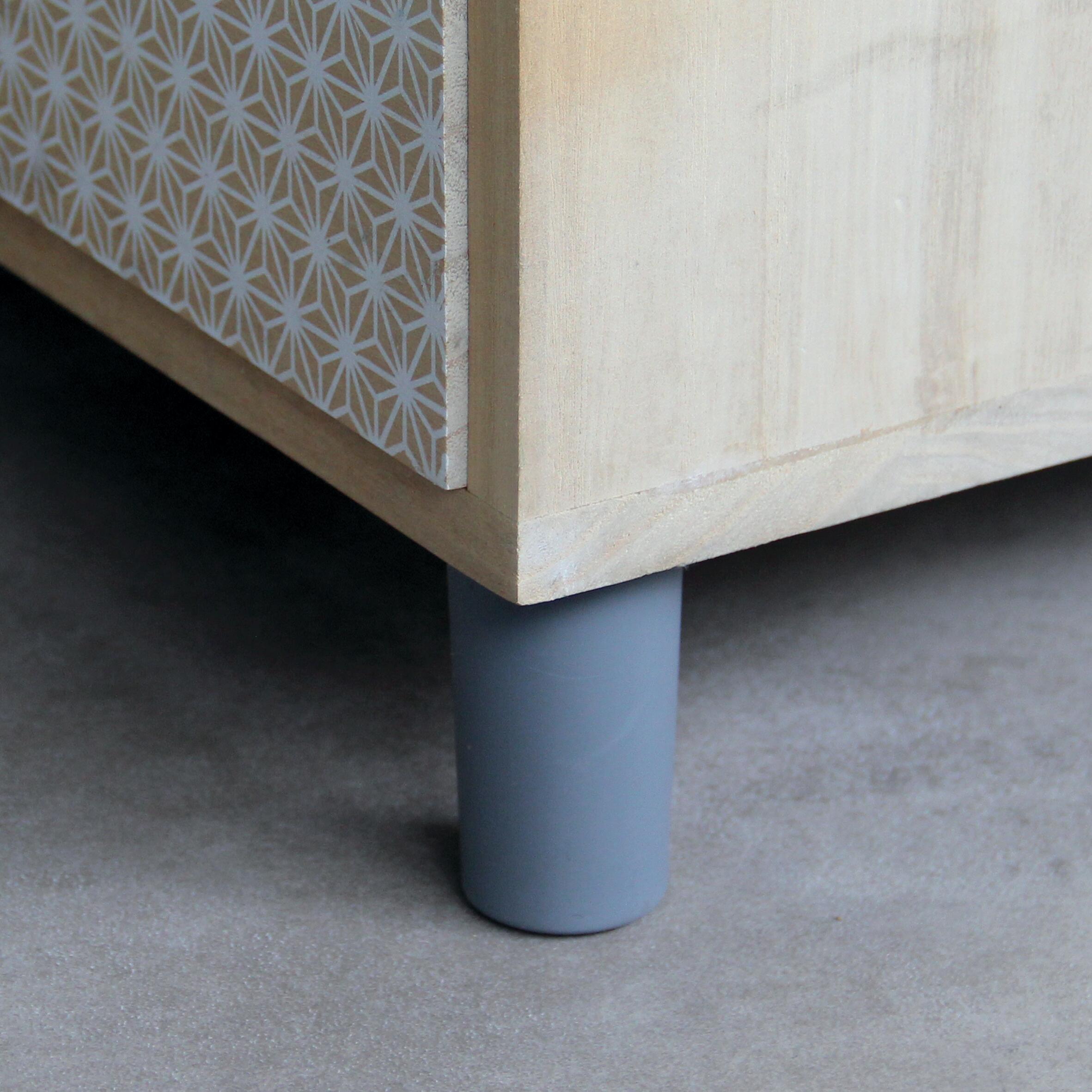 Butée de porte à visser caoutchouc CHRISLIGNE gris, ⌀3.9 x L.4 x H.7.5 cm - 2