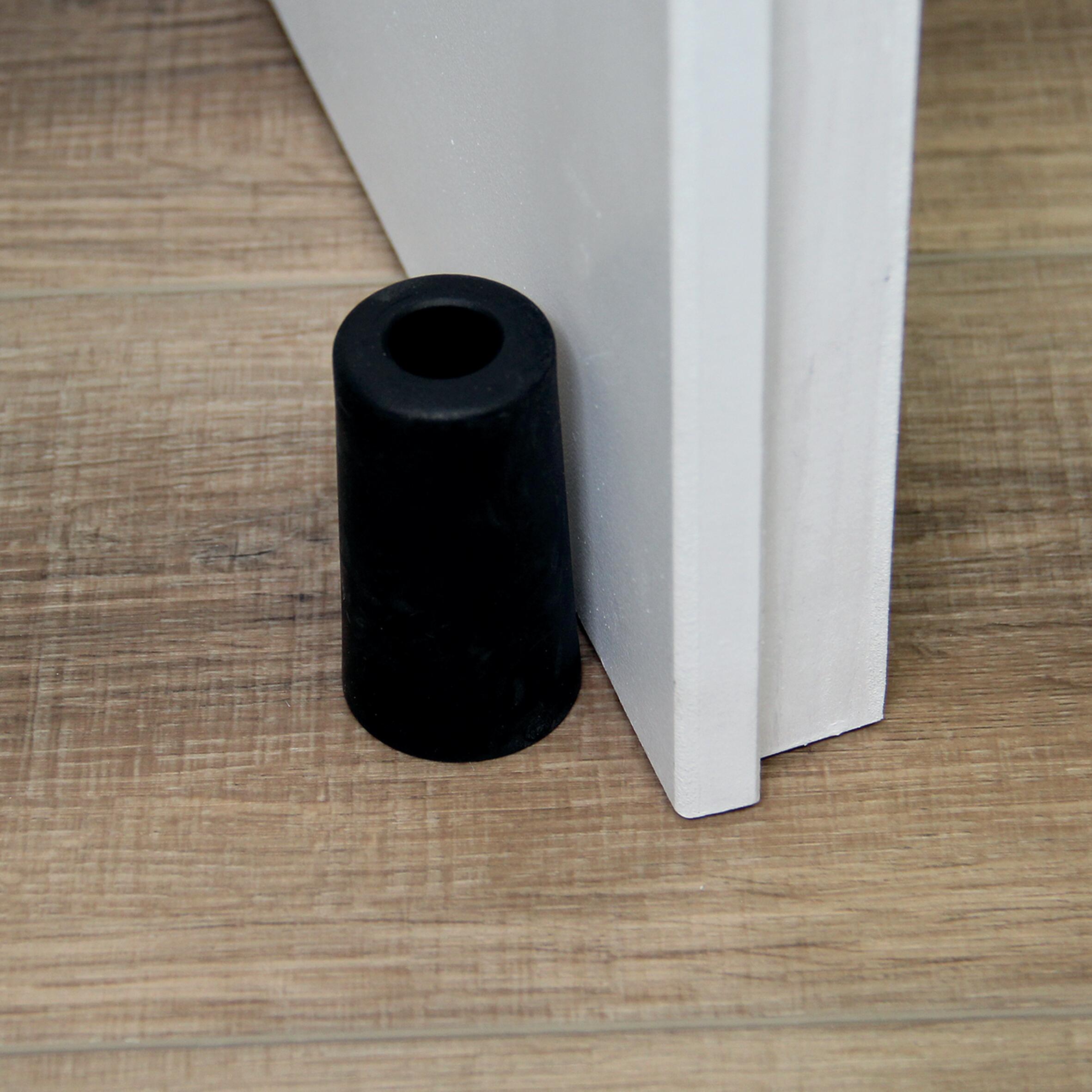 Butée de porte à visser caoutchouc CHRISLIGNE noir, ⌀3.9 x L.4 x H.7.5 cm - 4