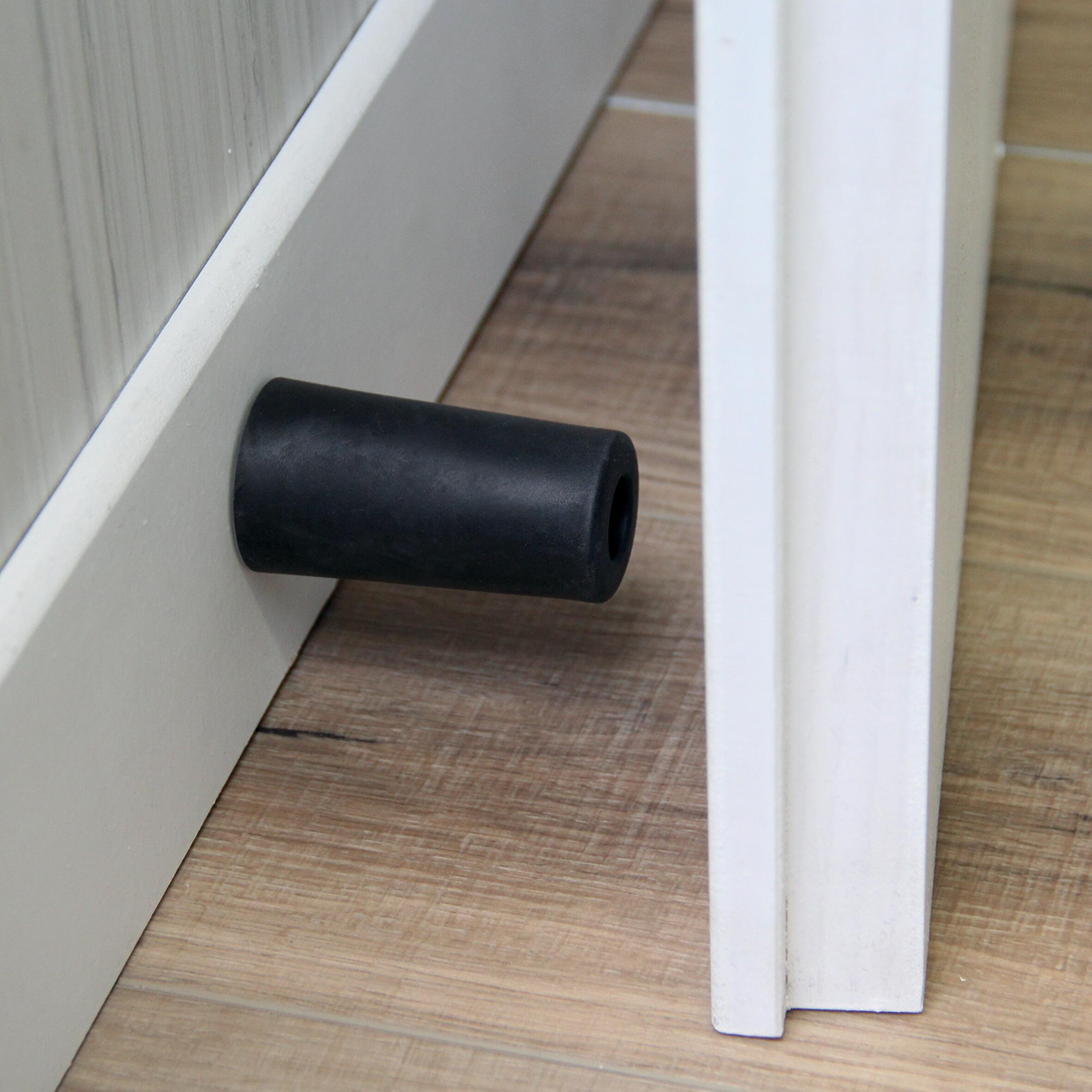 Butée de porte à visser caoutchouc CHRISLIGNE noir, ⌀3.9 x L.4 x H.7.5 cm - 3