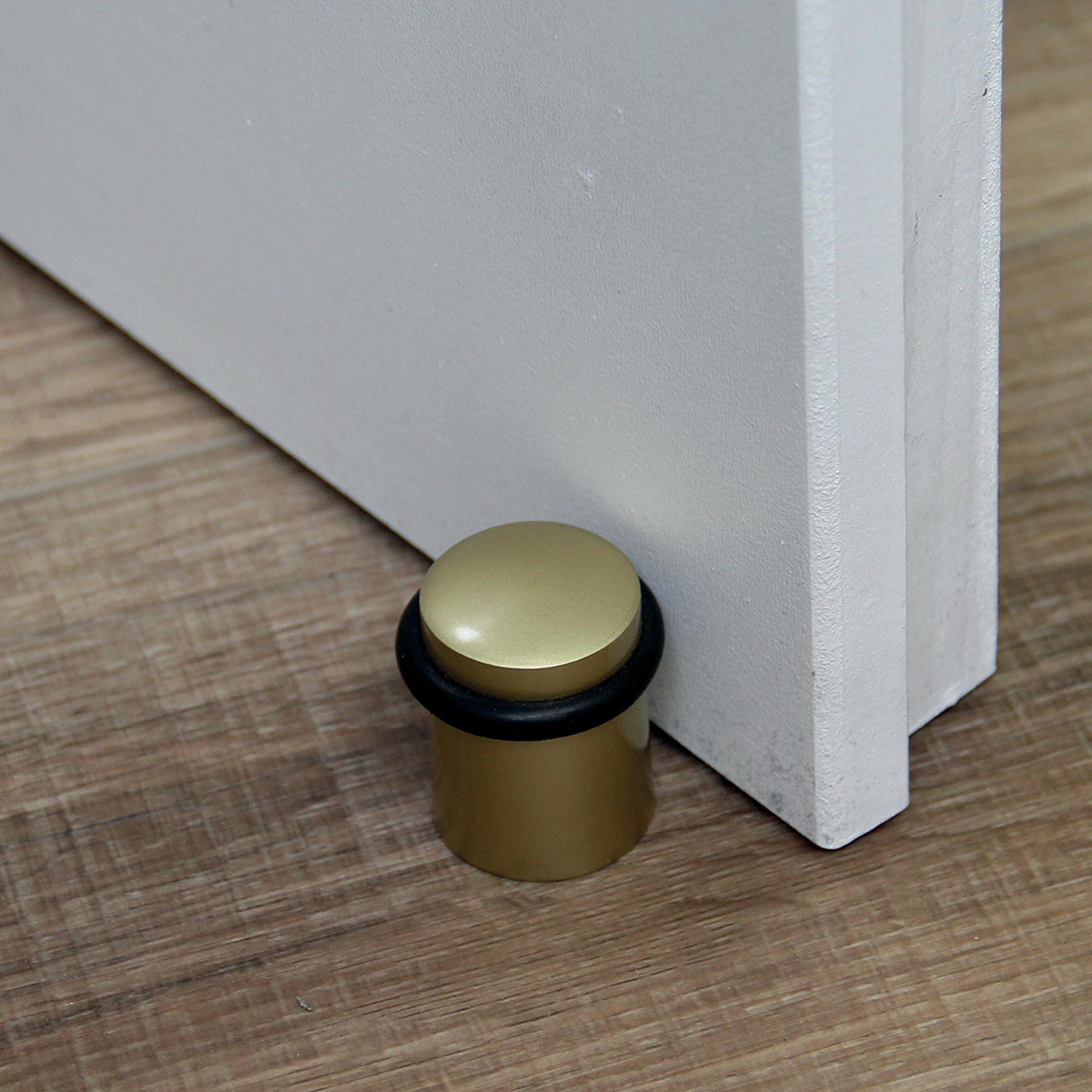 Lot de 4 butées de porte à visser aluminium LINEA BERTOMANI doré, ⌀3.4 x H.4 cm - 2