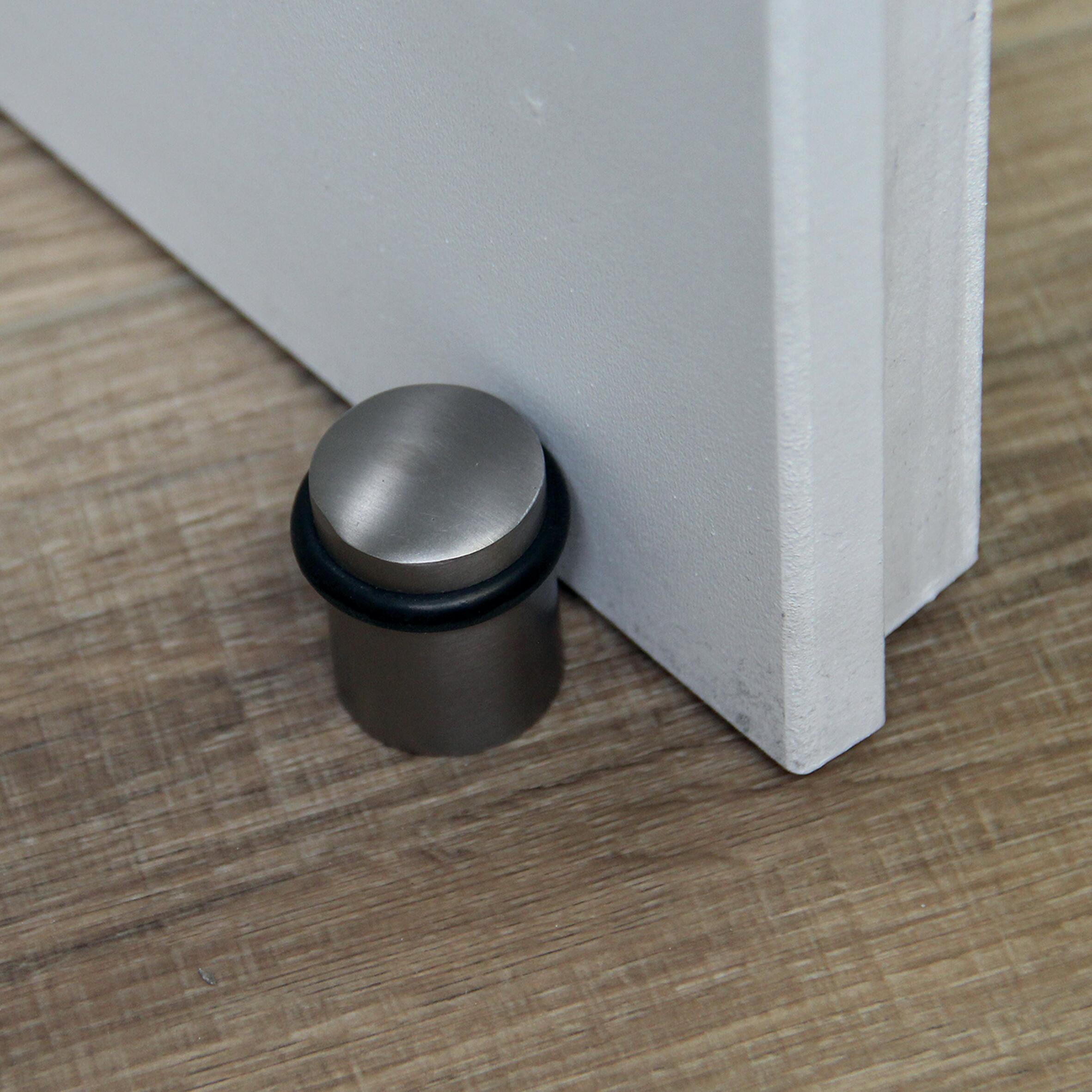 Lot de 4 butées de porte à visser aluminium LINEA BERTOMANI anthracite, ⌀3.4 x H - 2