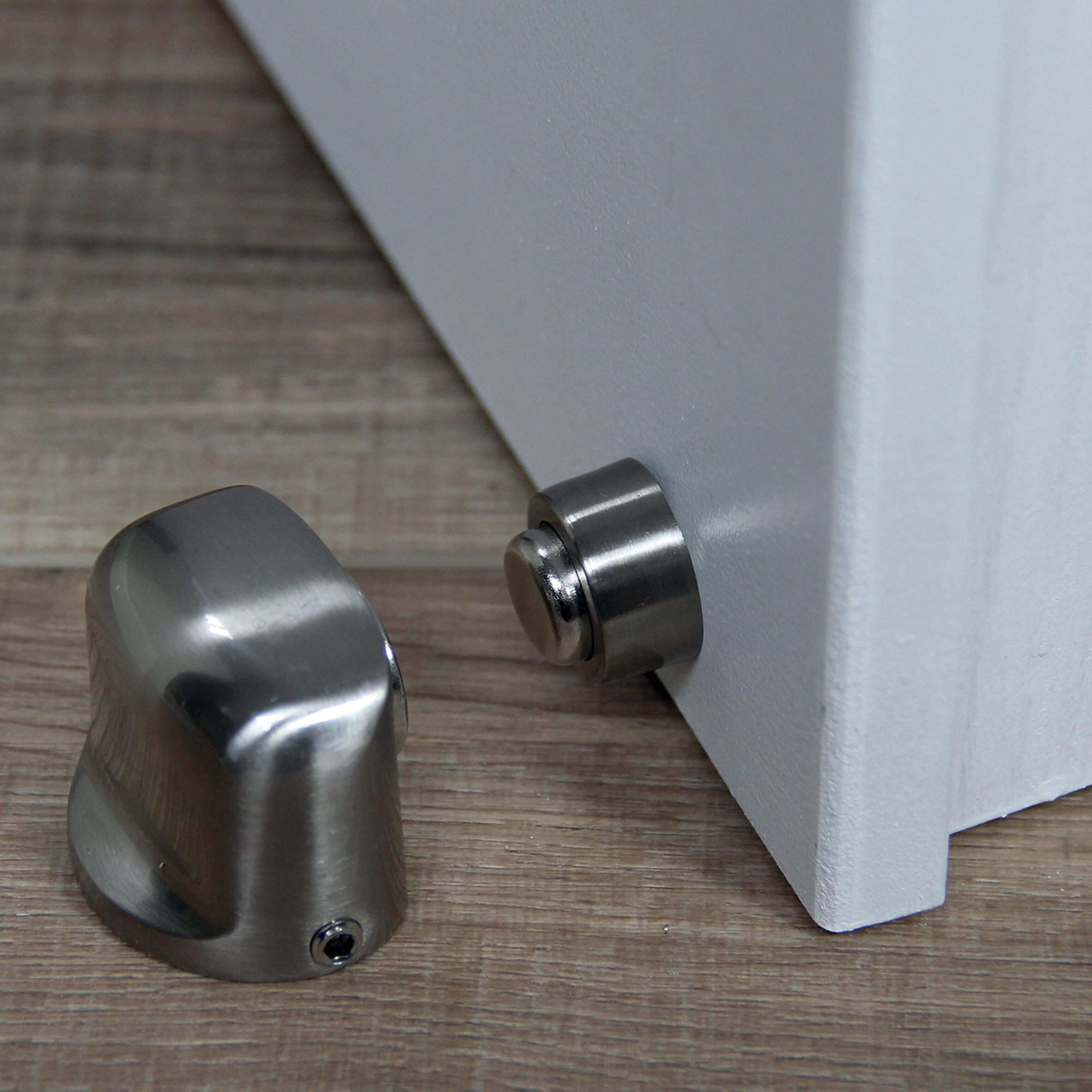 Butée de porte aimanté CHRISLIGNE zamak nickelé, L.3.3 x H.3.7 x l.4.3 cm - 3