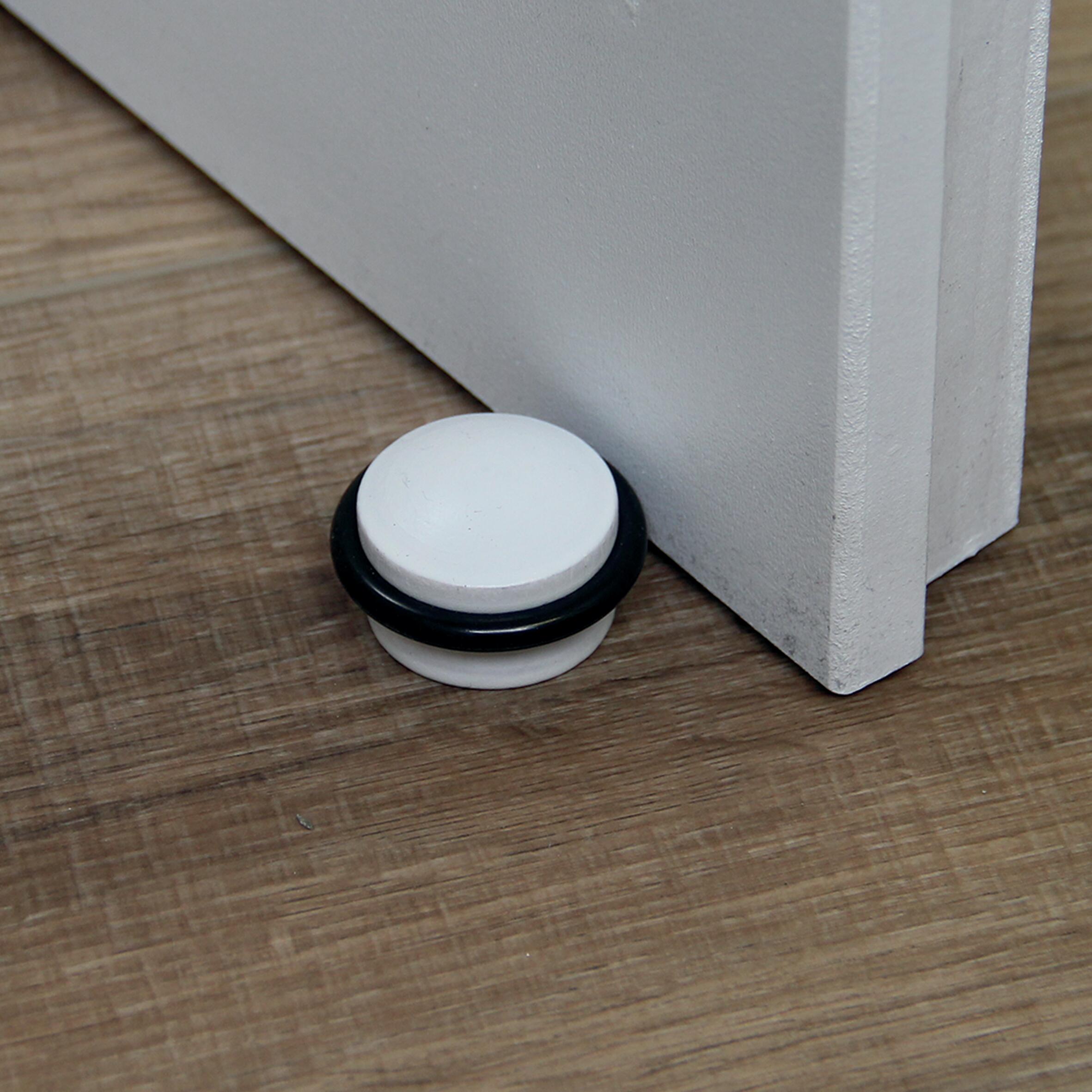 Butée de porte à fixer au sol CHRISLIGNE bois blanc, L.4.1 x H.2.3 x l.4.1 cm - 2