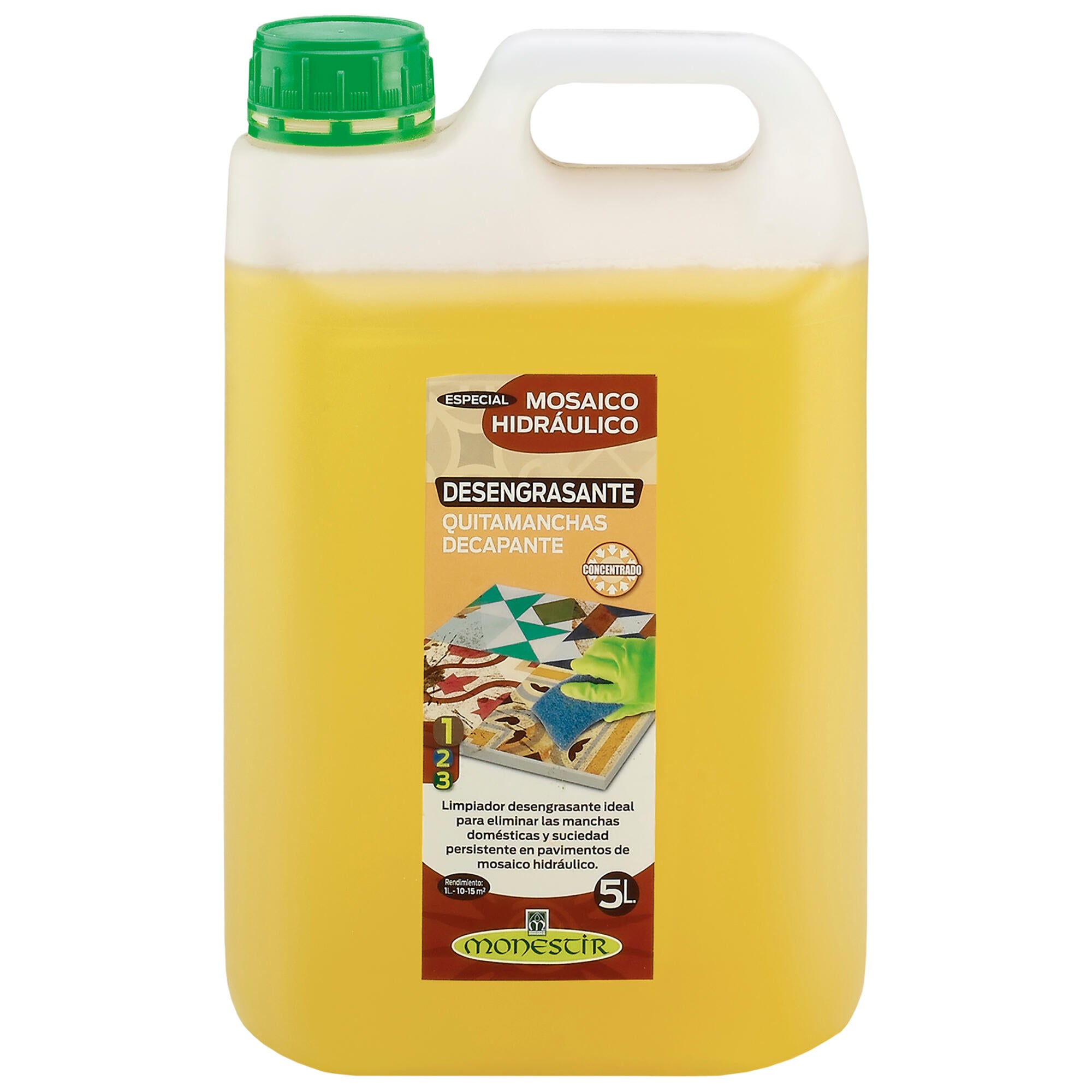 Quitamanchas desengrasante mosaico hidráulico monestir 5l