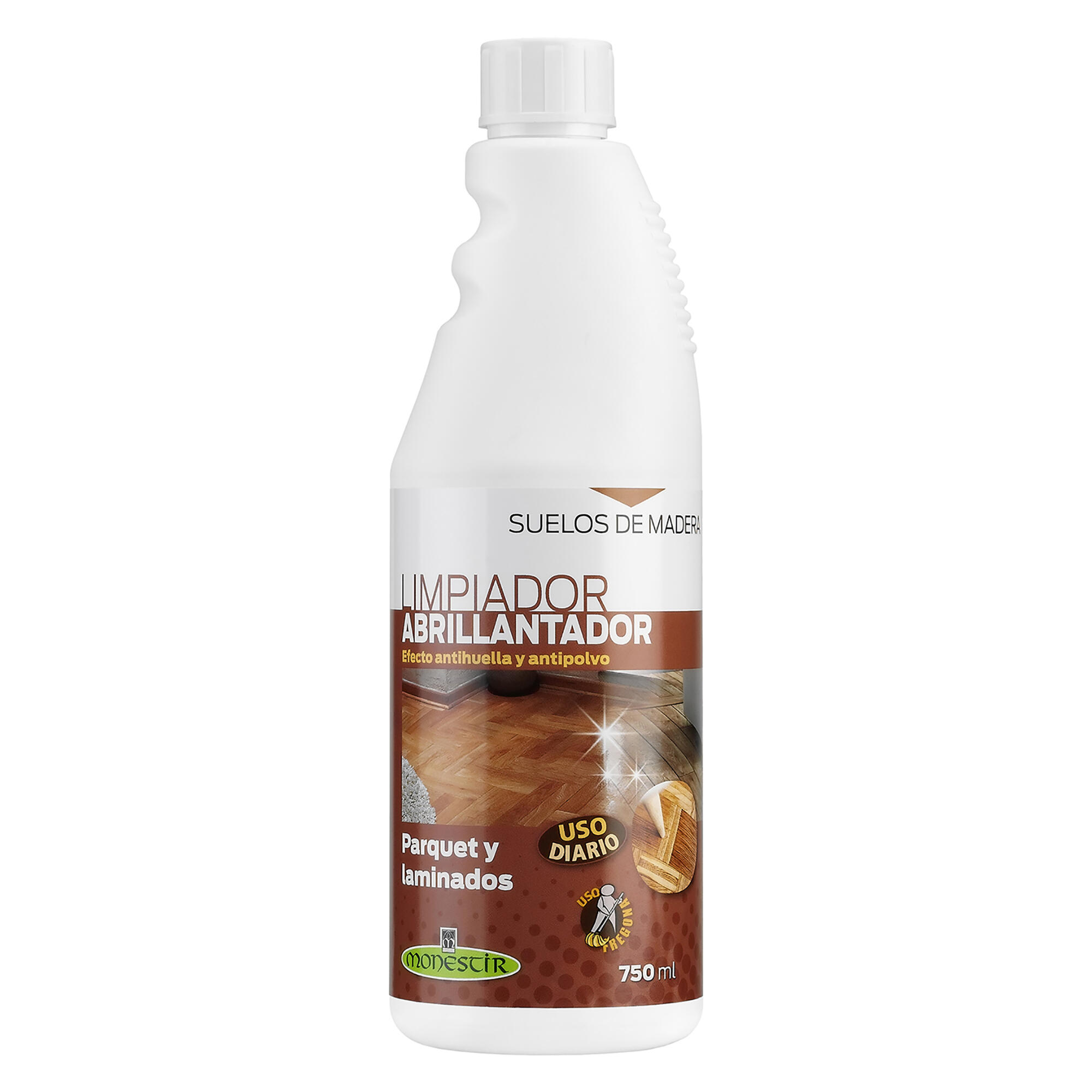 Limpiador abrillantador suelos de parquet, tarima y laminados monestir 750ml