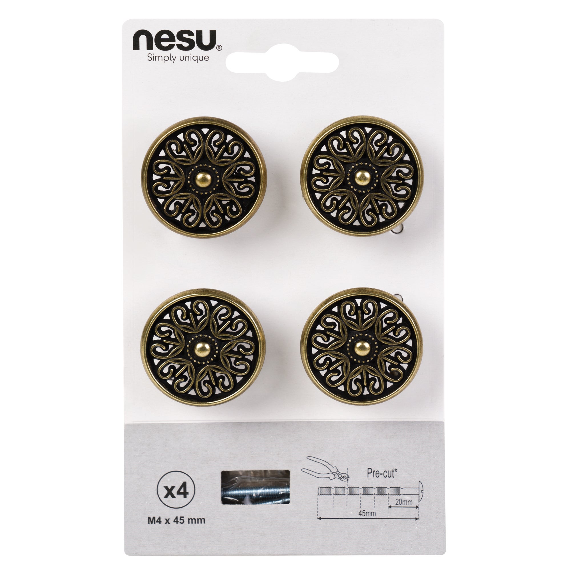 Puxadores para móvel Nesu redondo couro velho 35mm - 5