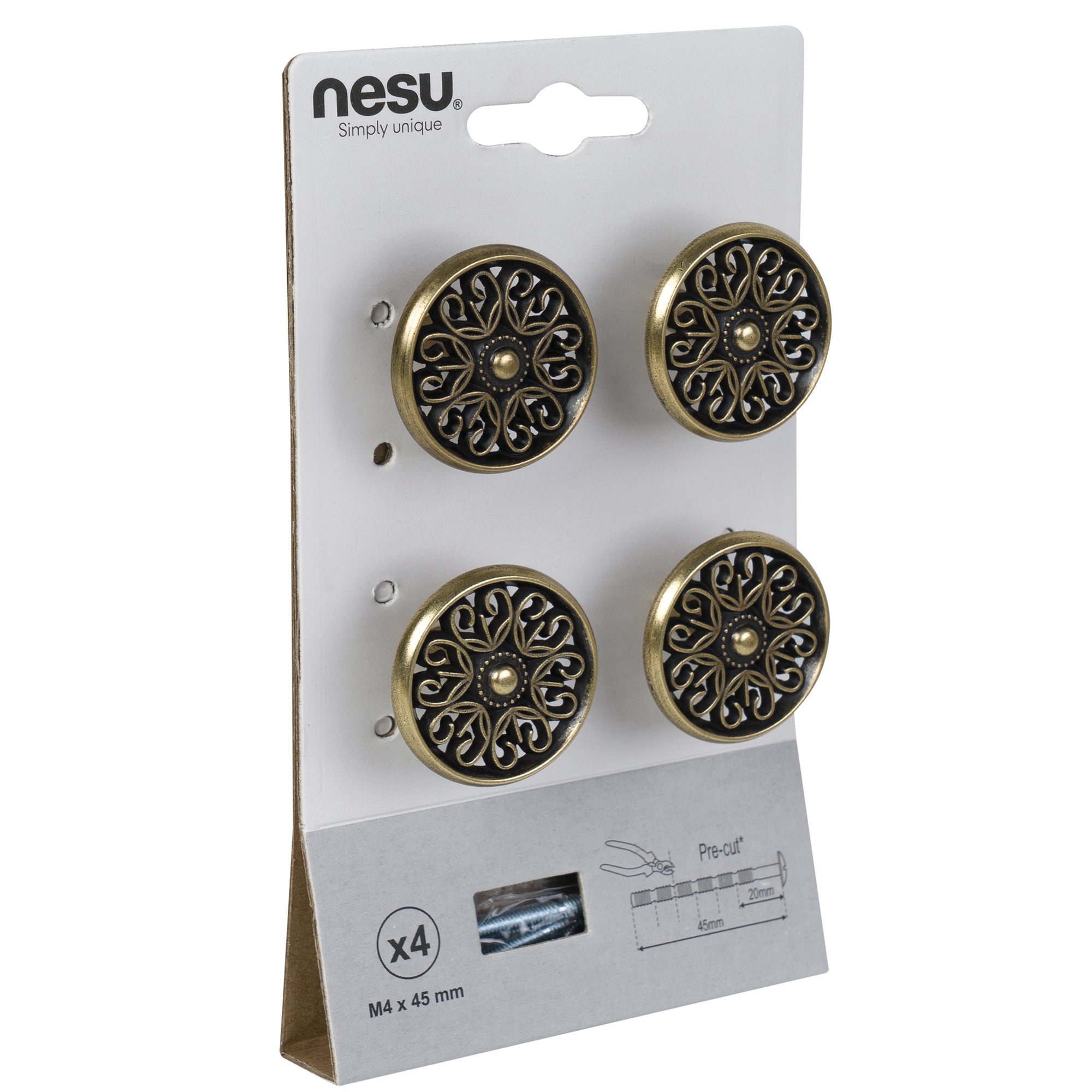 Puxadores para móvel Nesu redondo couro velho 35mm - 4