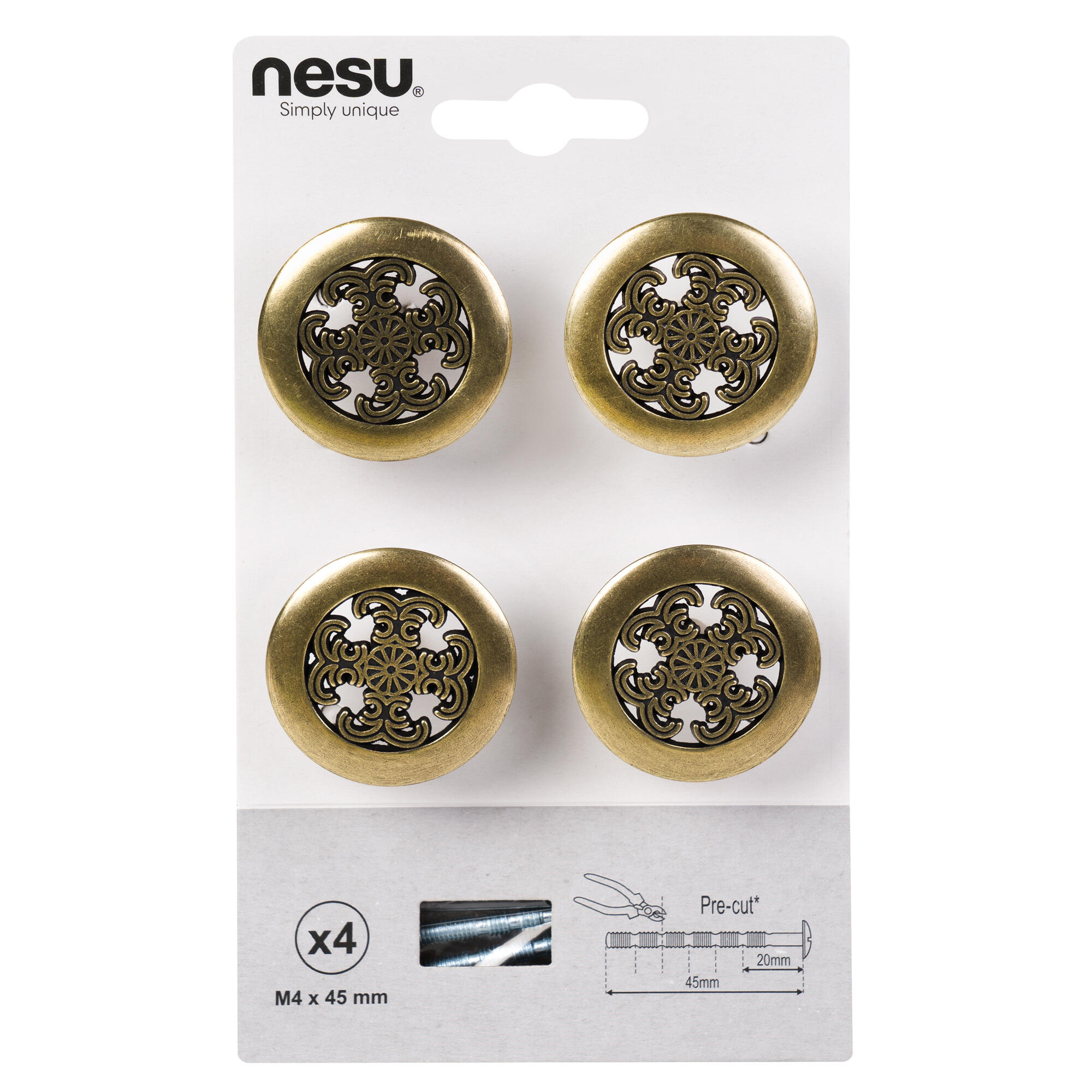 Puxadores para móvel Nesu redondo couro velho 37mm - 4