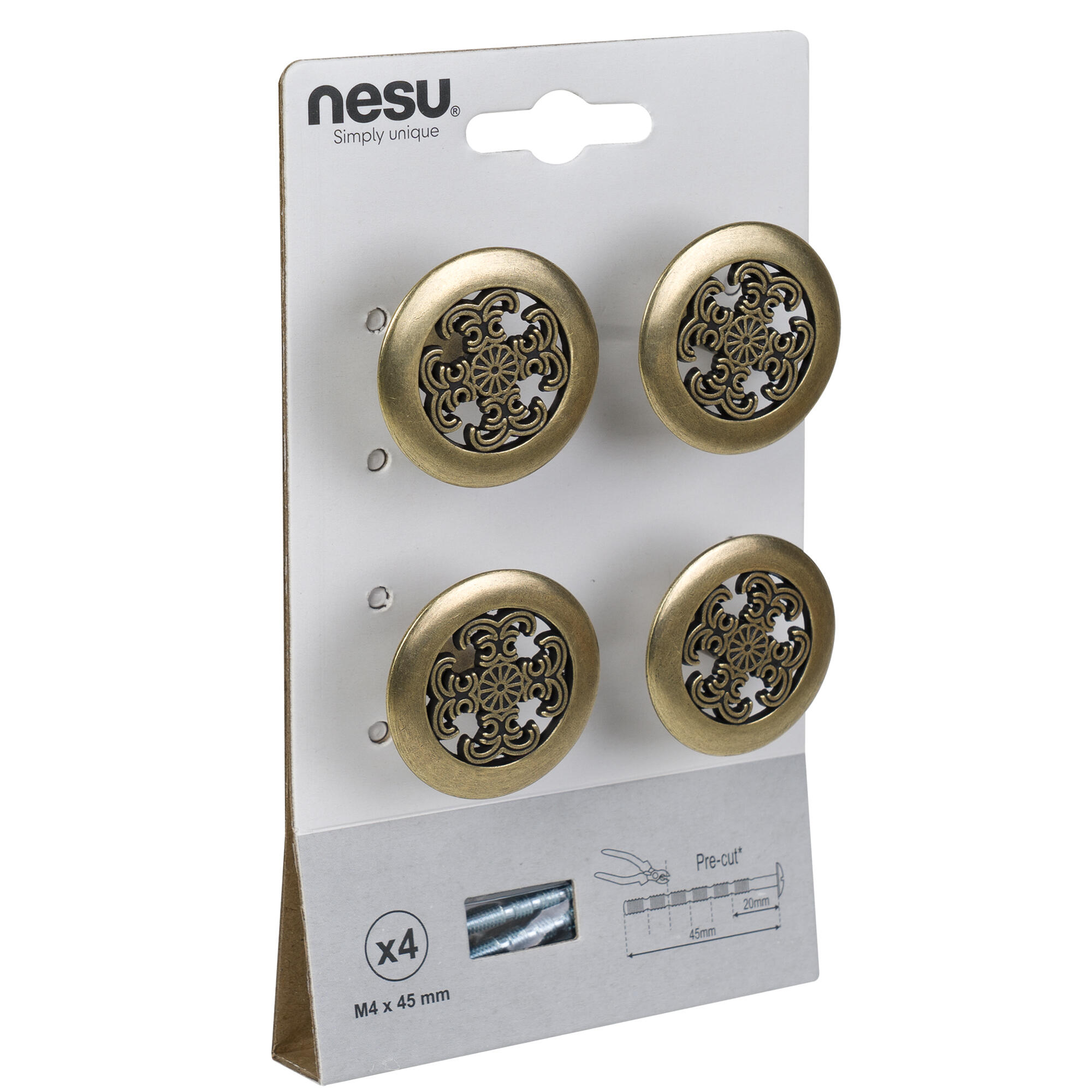 Puxadores para móvel Nesu redondo couro velho 37mm - 3