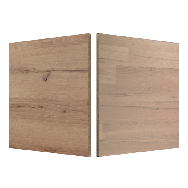 Crédence réversible Chêne Black Knots/Hêtre Rustique L.300xH.64 cmxEp.0.9mm