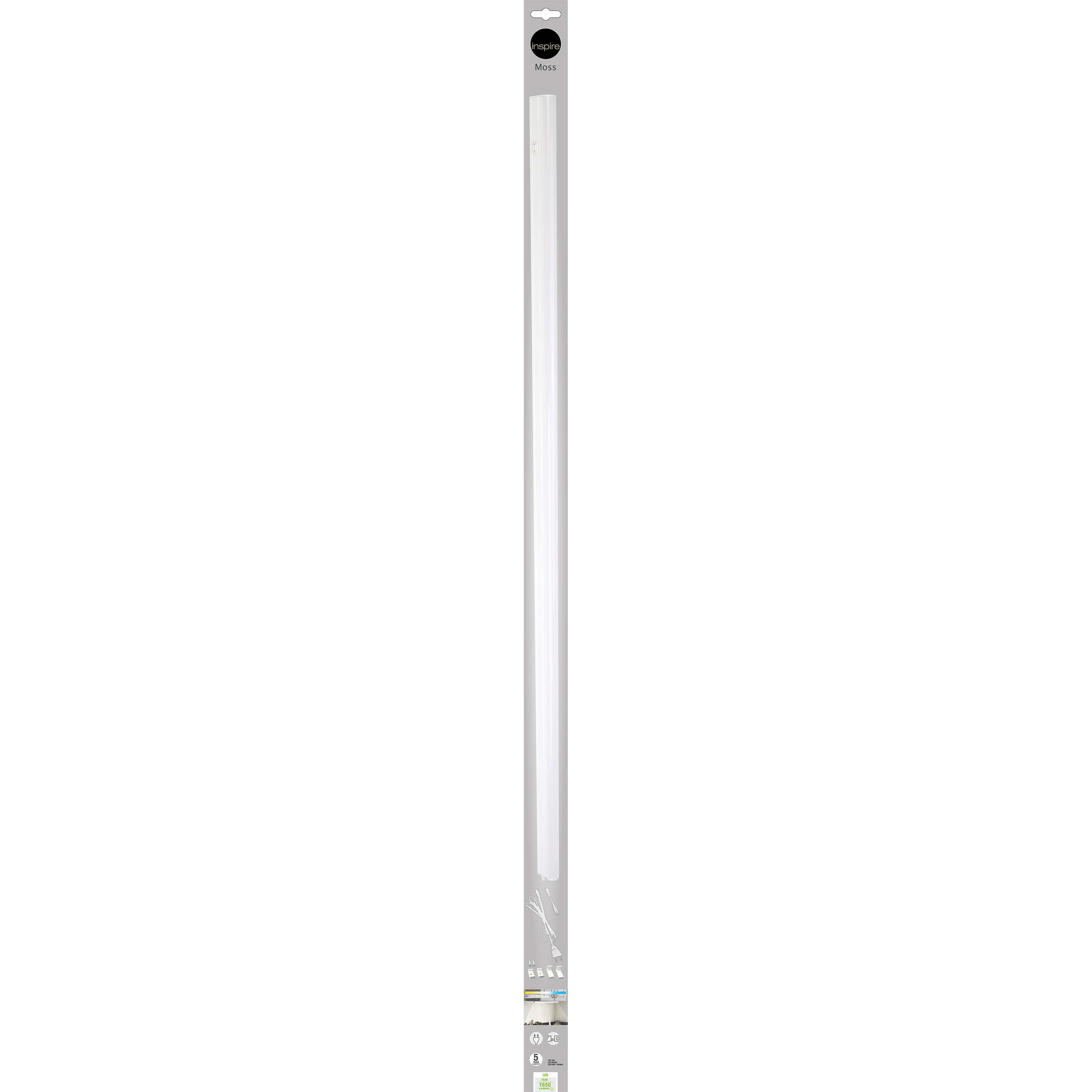 Régua LED Moss Inspire 120.9 cm 1650lm IP20 branco - 6