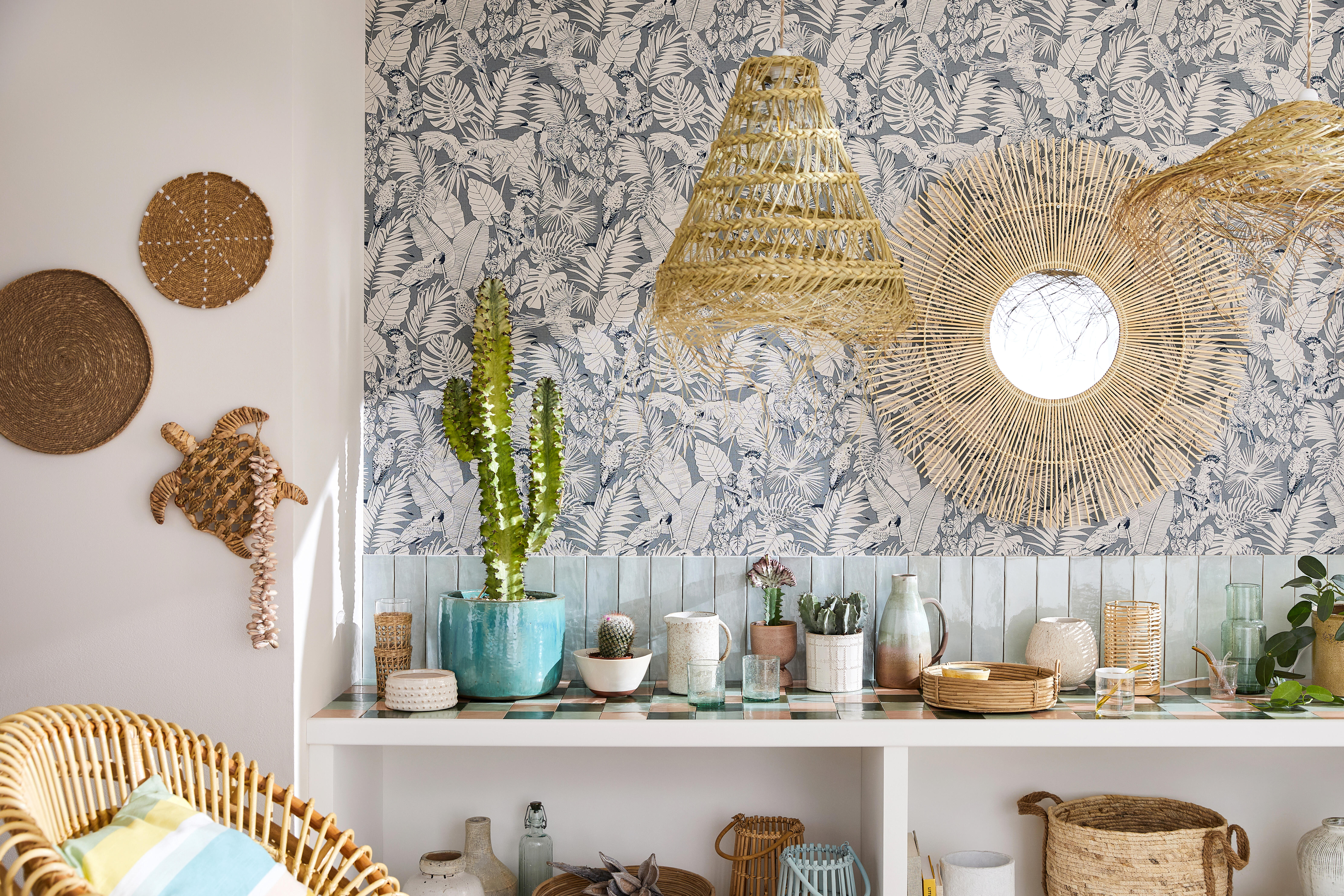 Miroir rond bambou naturel Bamboo INSPIRE diam.30 cm - 16