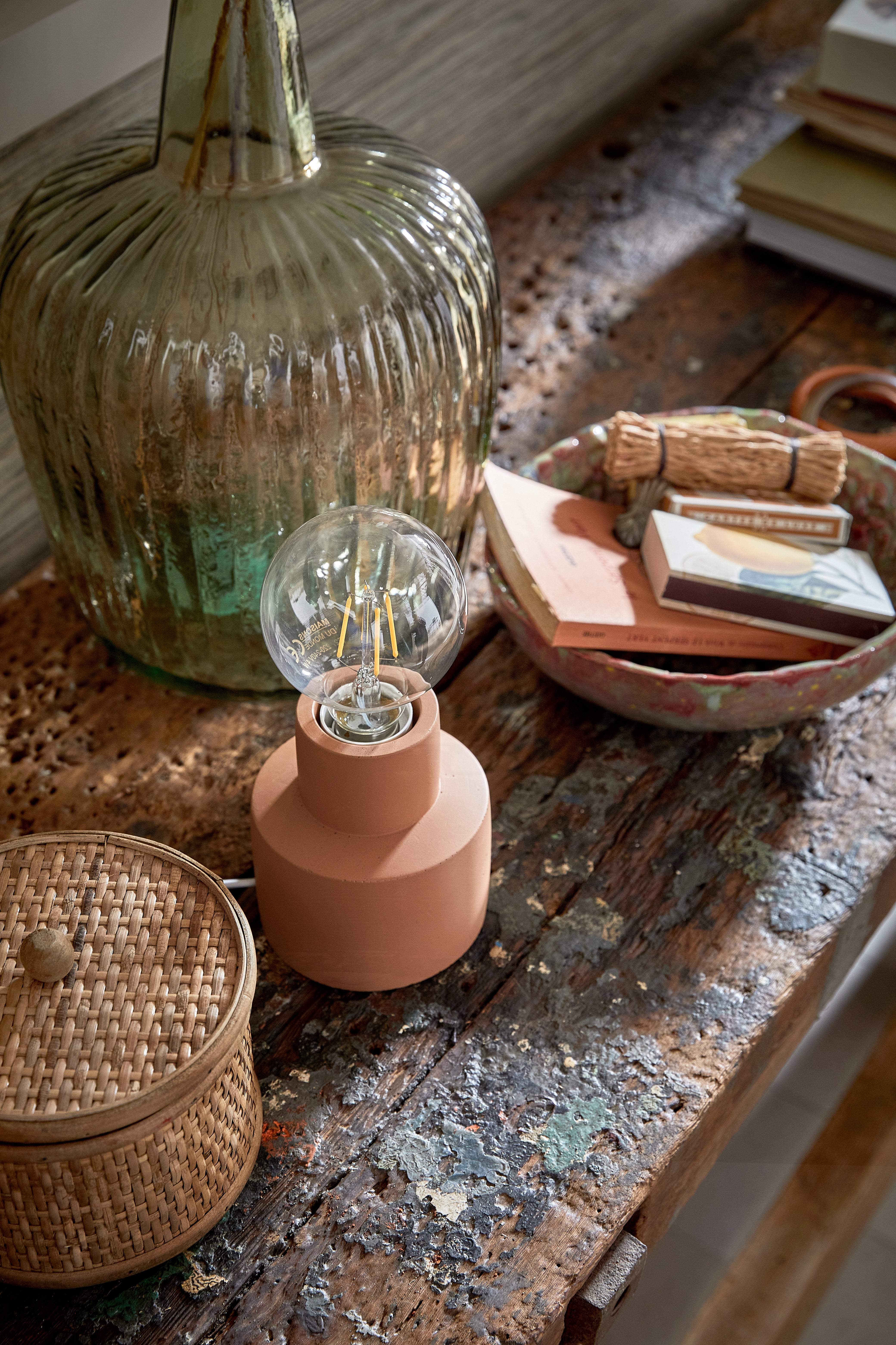 Vase Dame Jeanne, verre recyclé transparent, l.29 x H.42 cm - 7